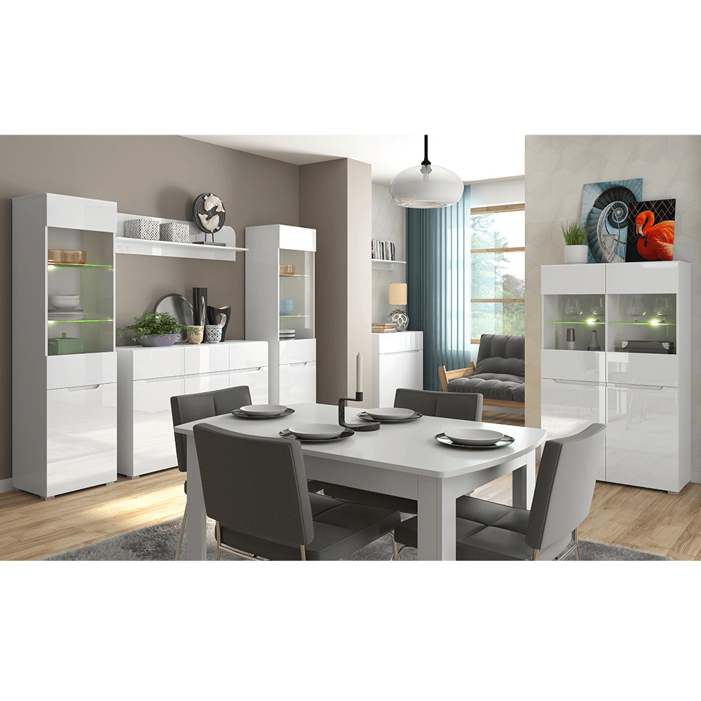 Scrin 2D2S, alb / alb cu luciu extra ridicat HG, JOLK