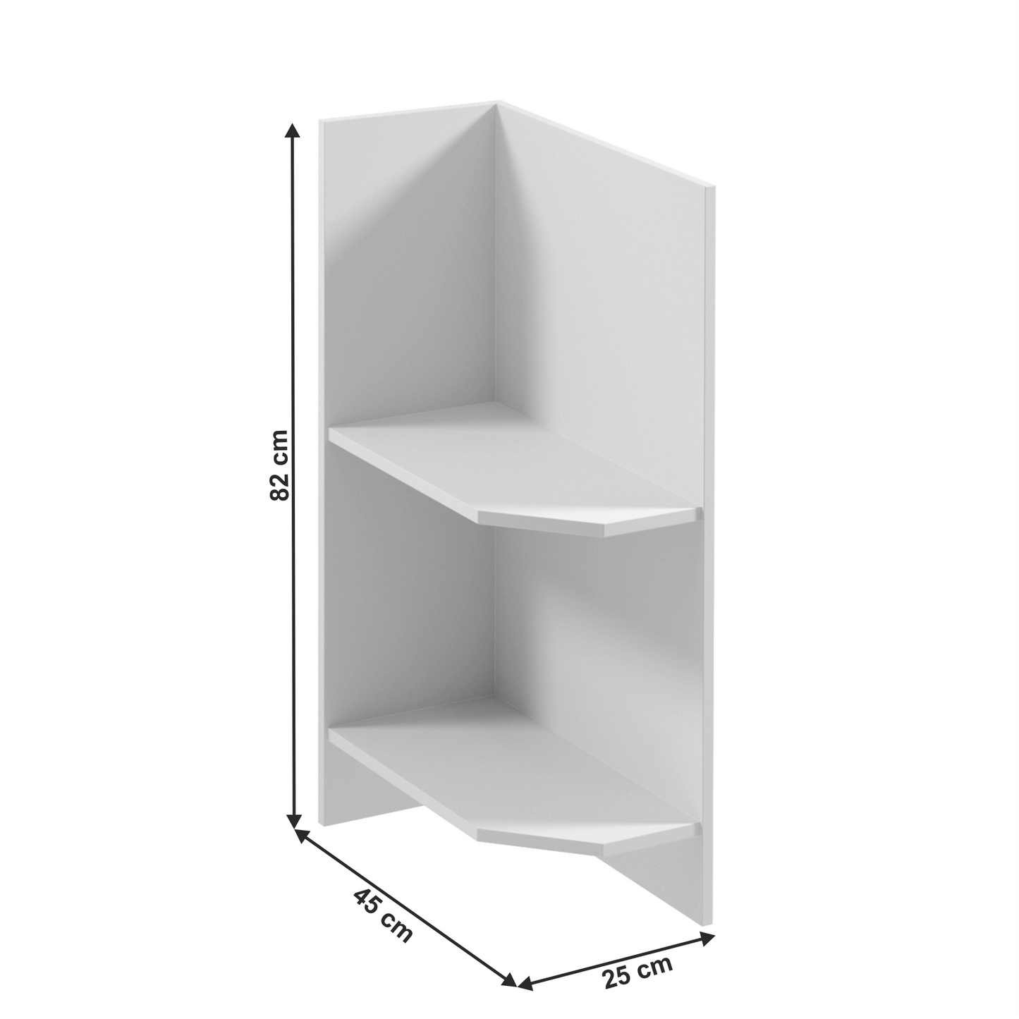 Dulap inferior D25PZ, model stânga, alb, SICILIA