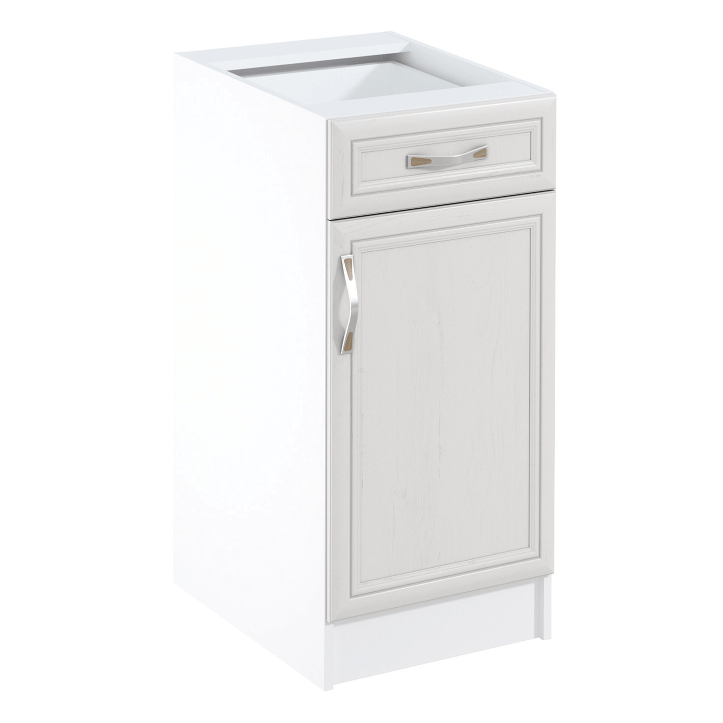 Dulap inferior D40S1 cu sertar, model dreapta, alb/pin Andersen, SICILIA