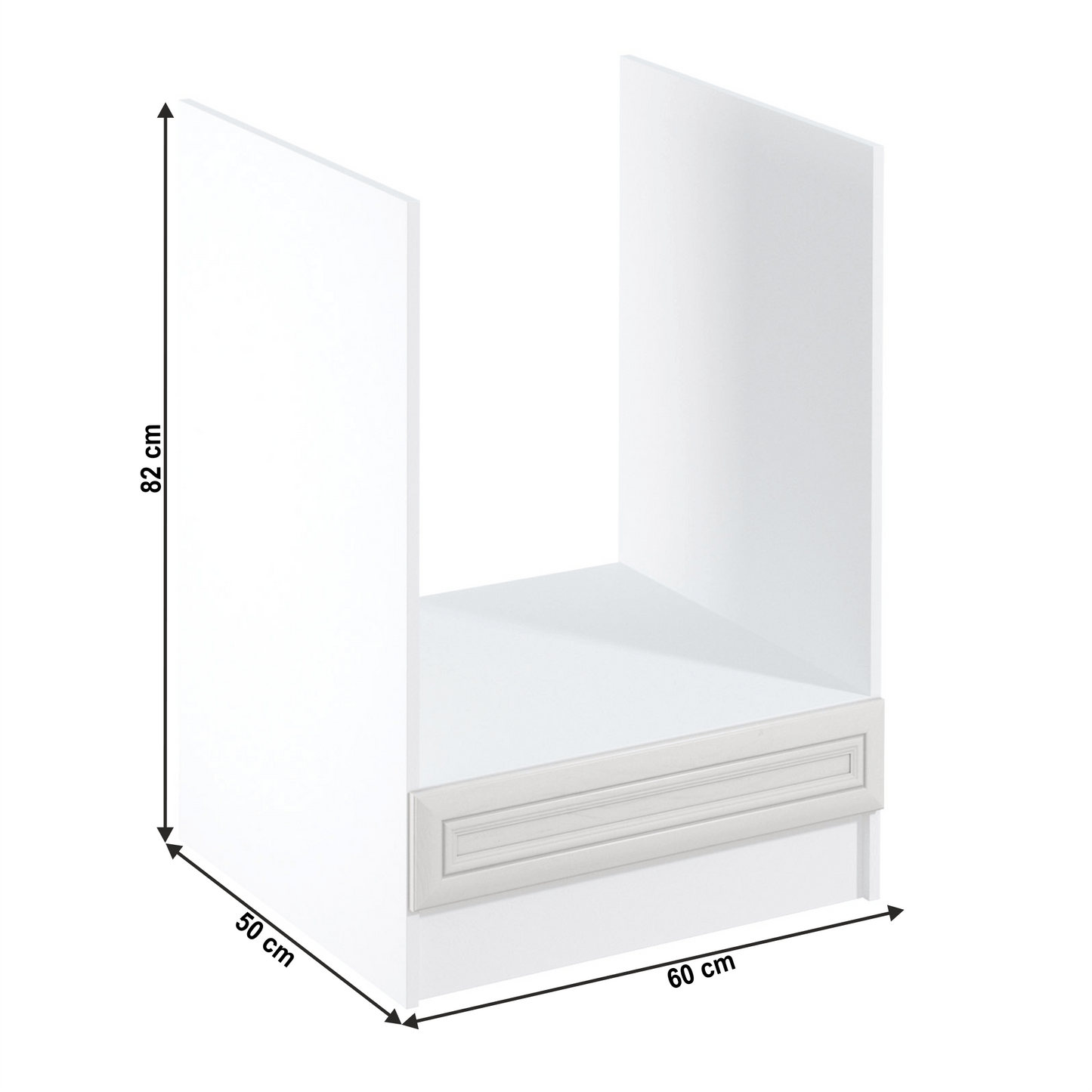 Dulap inferior D60ZK pentru electrocasnice încorporate, alb/pin Andersen, SICILIA