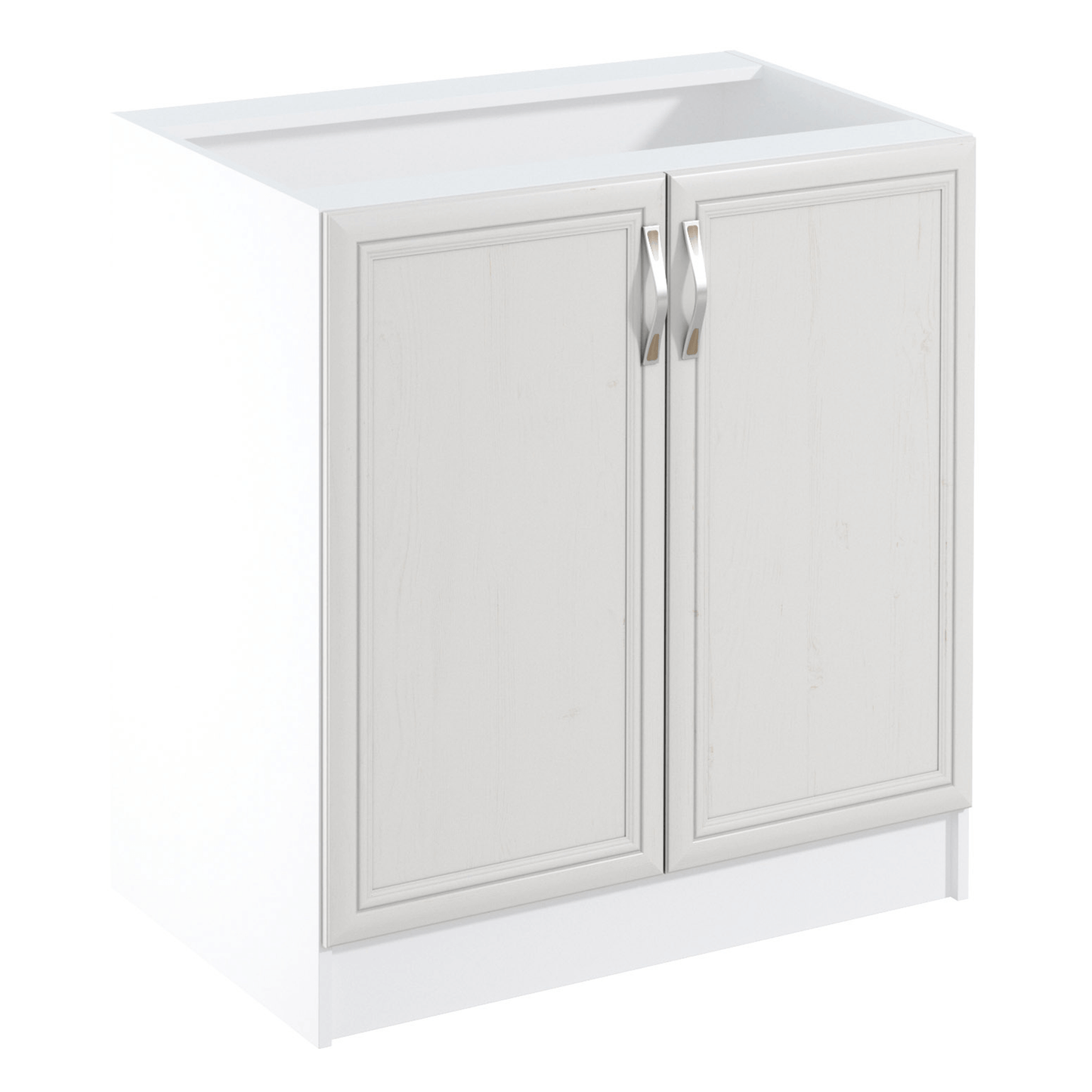 Dulap inferior D80 cu 2 uşi, alb/pin Andersen, SICILIA