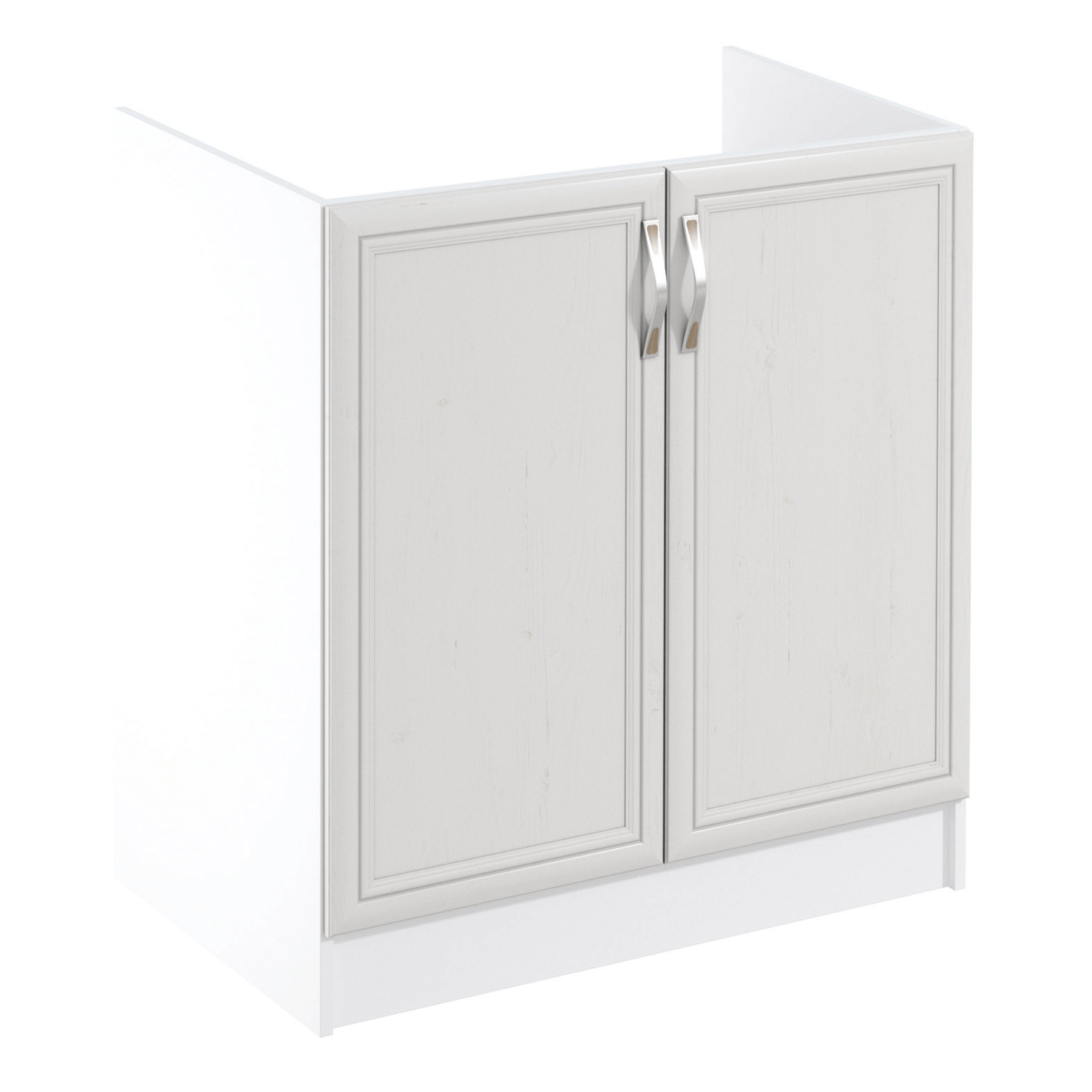 Mască chiuvetă D80Z cu 2 uşi, alb/pin Andersen, SICILIA