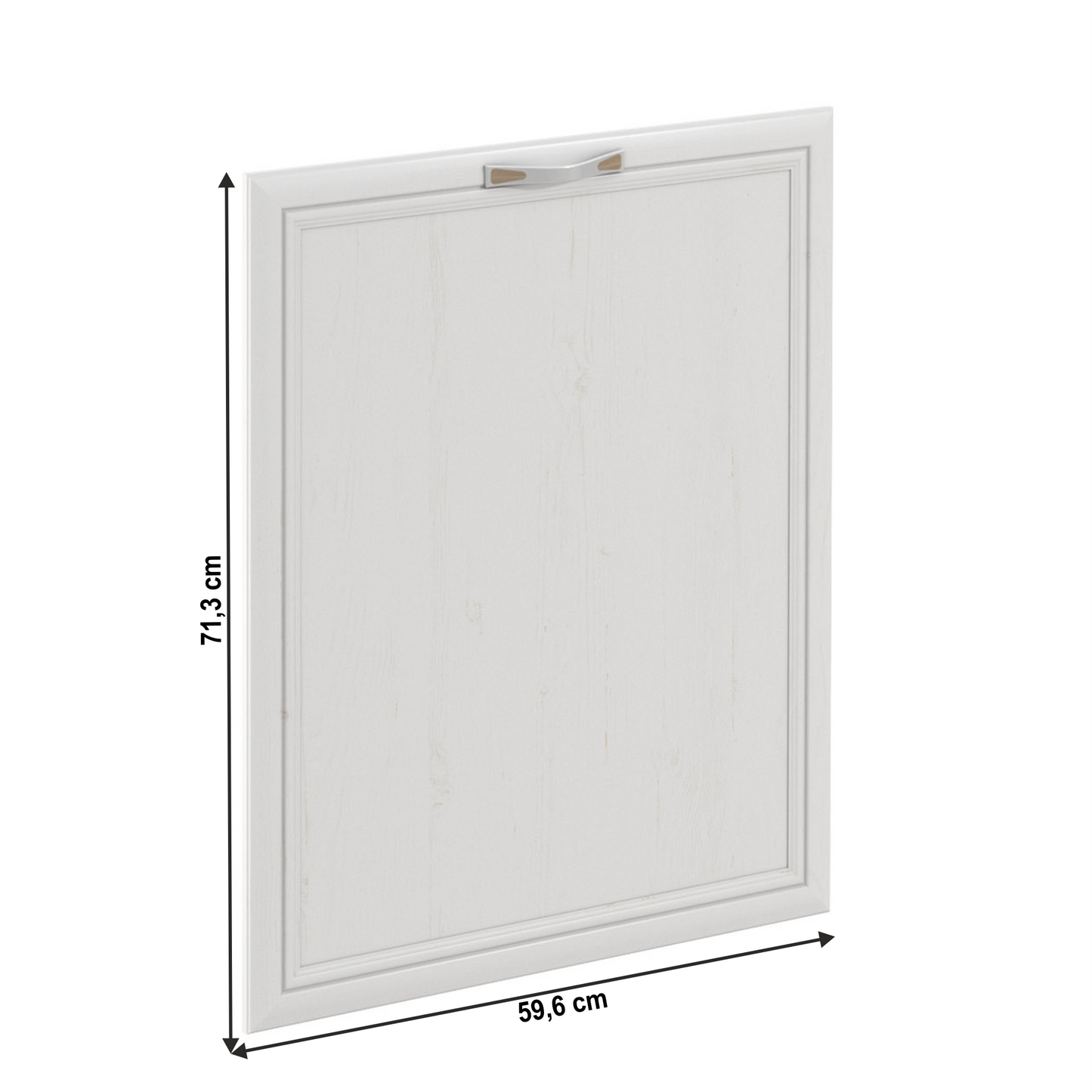 Uşă pentru maşina de spălat vase încorporată, 59,6x71,3, pin Andersen, SICILIA