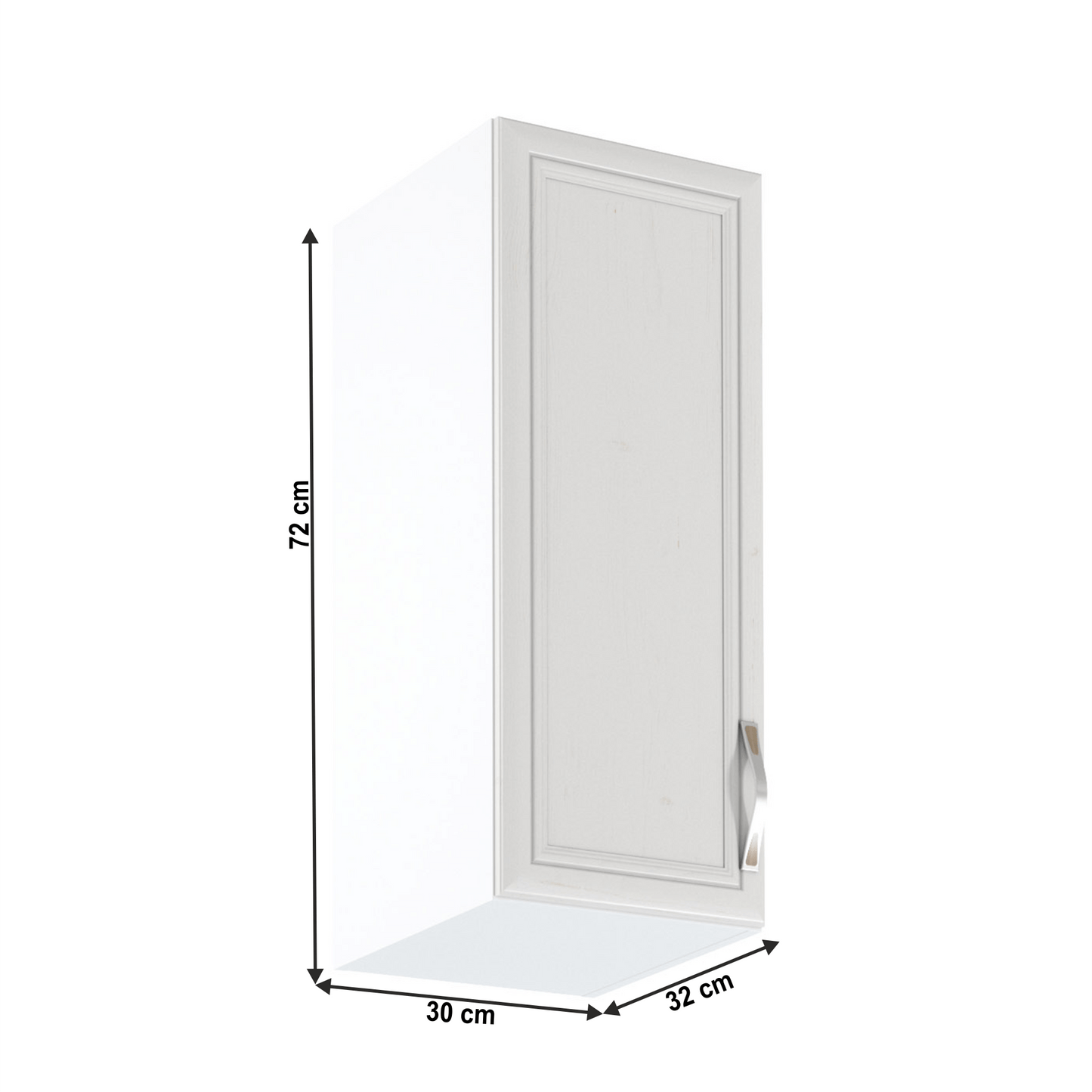 Dulap superior G30, model stânga, alb/pin Andersen, SICILIA