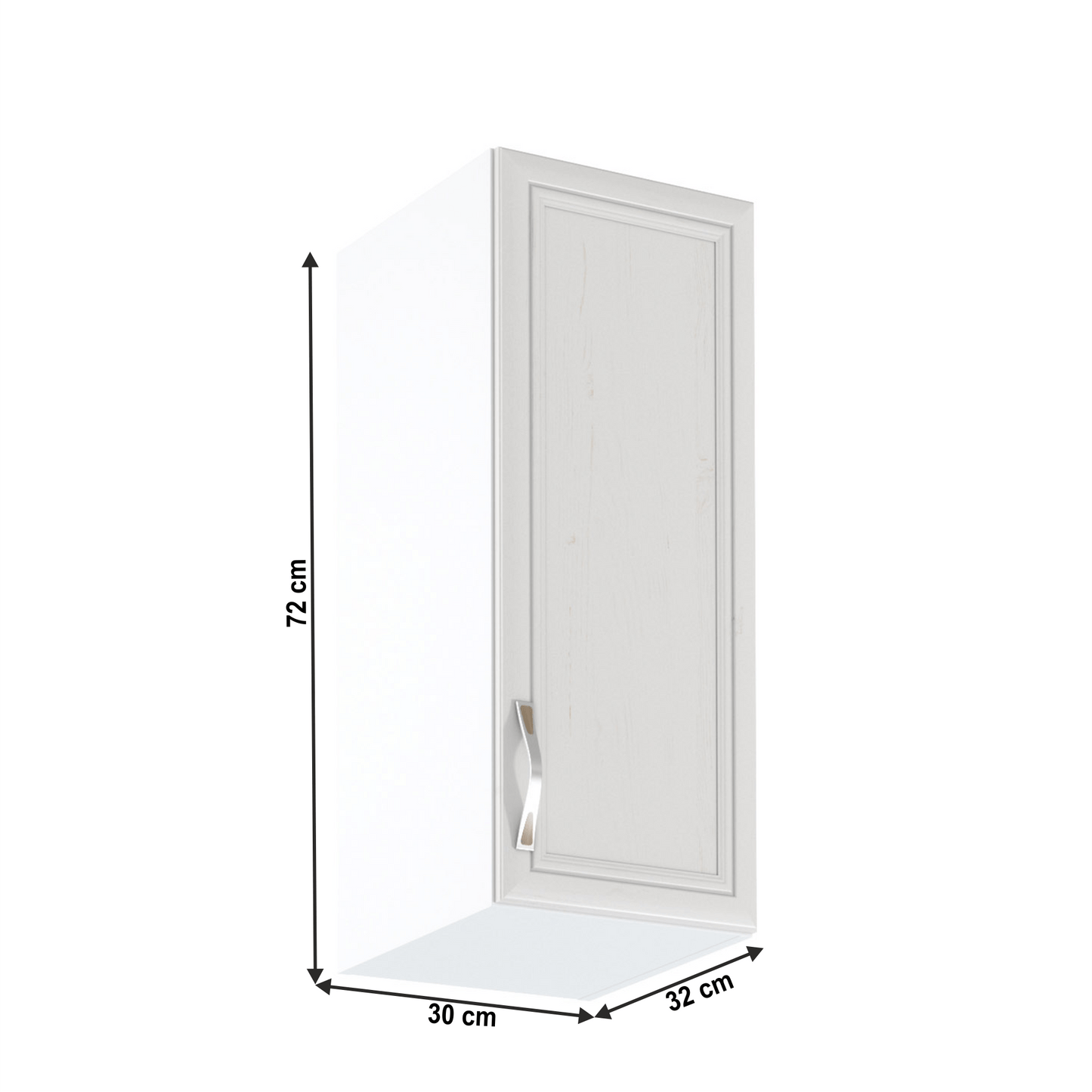 Dulap superior G30, model dreapta, alb/pin Andersen, SICILIA