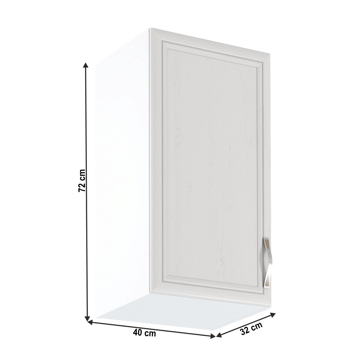 Dulap superior G40, model stânga, alb/pin Andersen, SICILIA