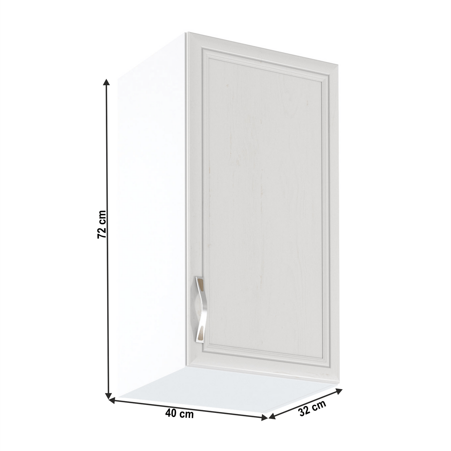 Dulap superior G40, model dreapta, alb/pin Andersen, SICILIA