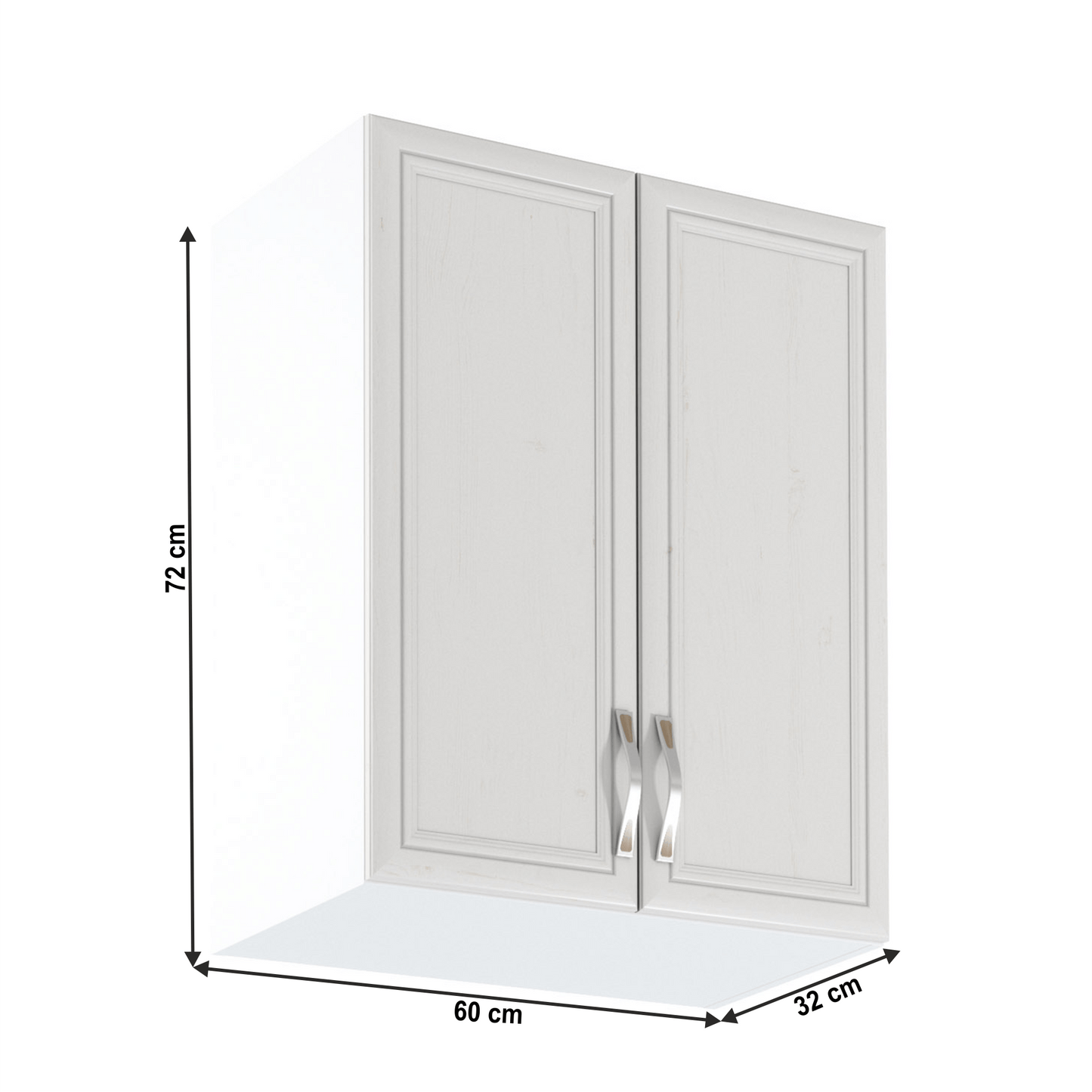 Dulap superior G60, alb/pin Andersen, SICILIA