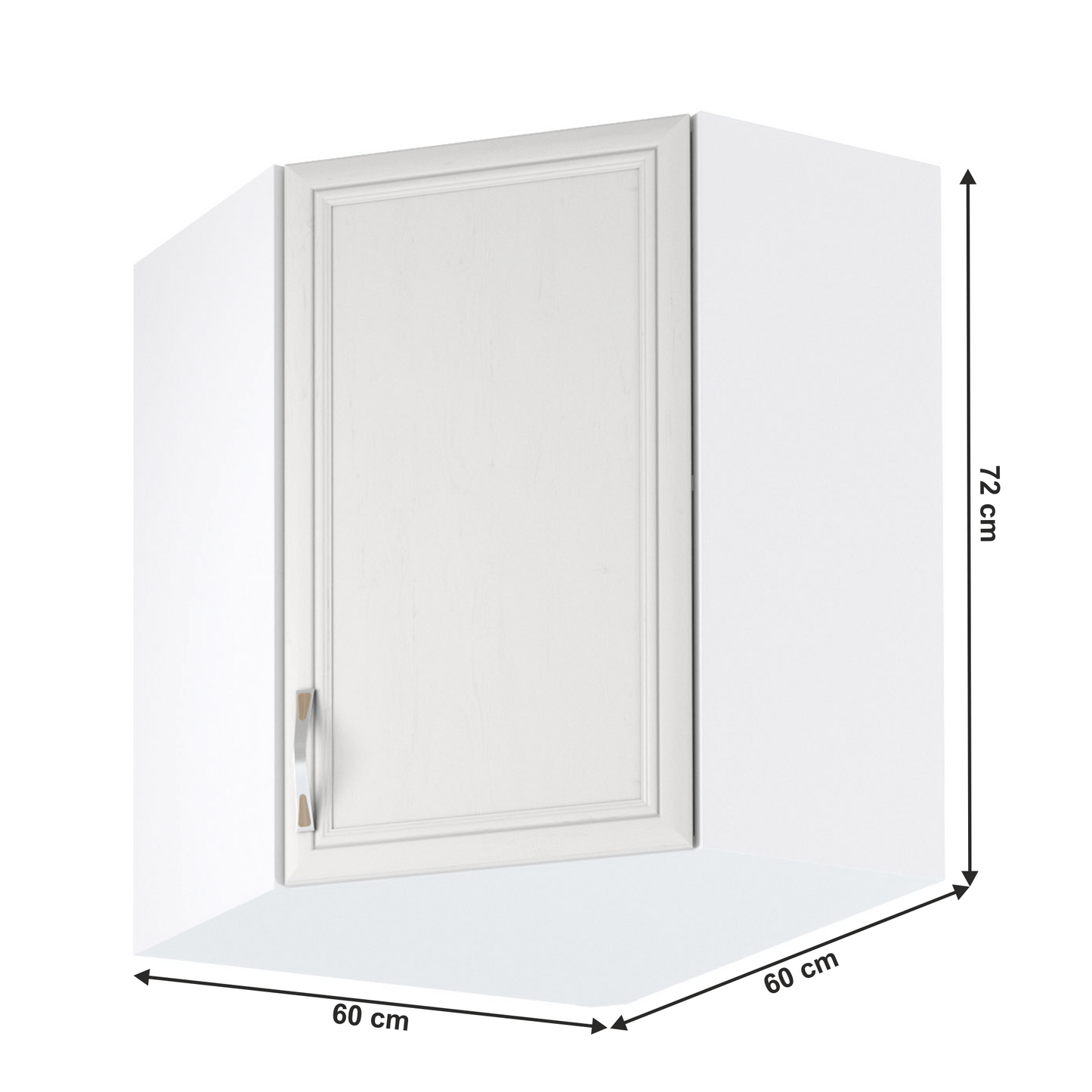 Dulap superior de colţ G60N, alb/pin Andersen, SICILIA