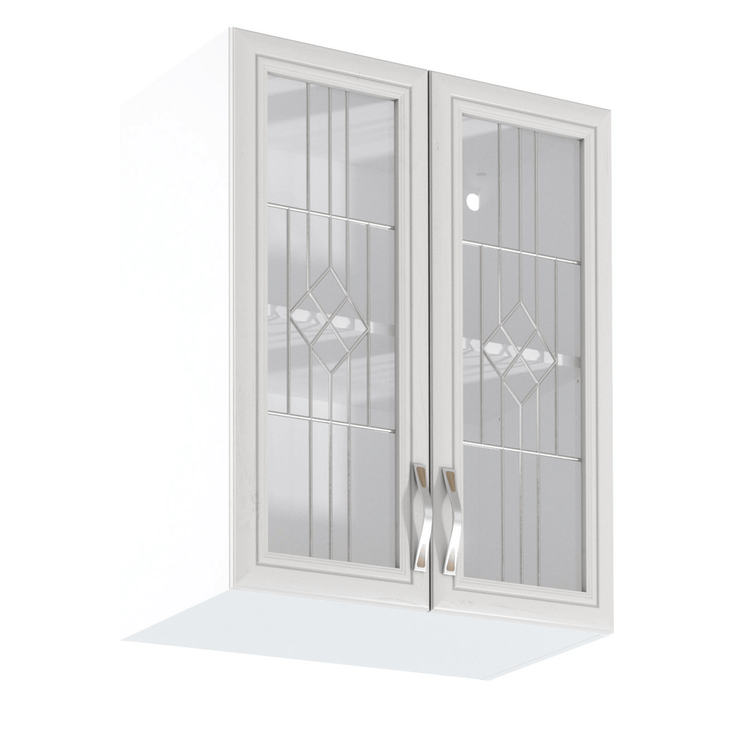 Dulap superior G60S cu geam, alb/pin Andersen, SICILIA