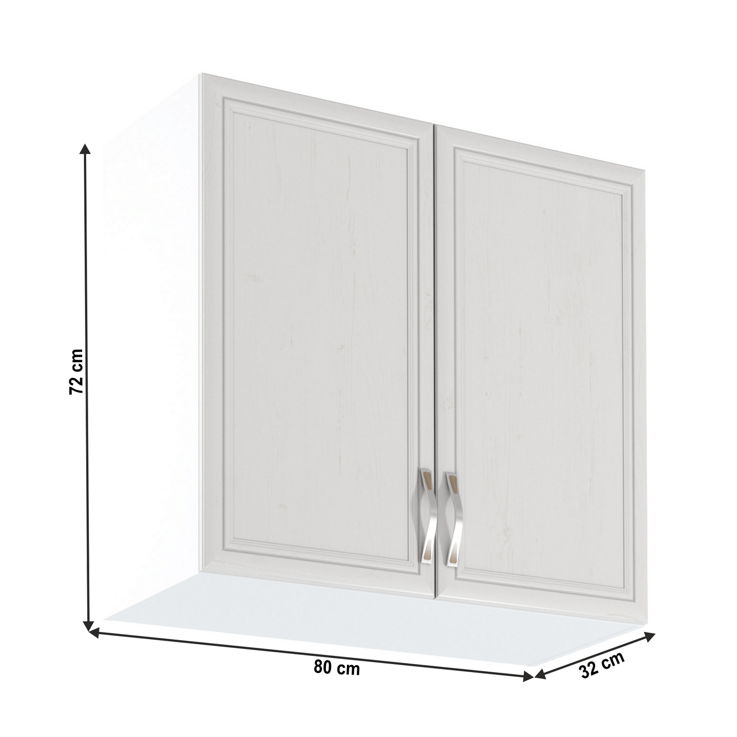 Dulap superior G80, alb/pin Andersen, SICILIA