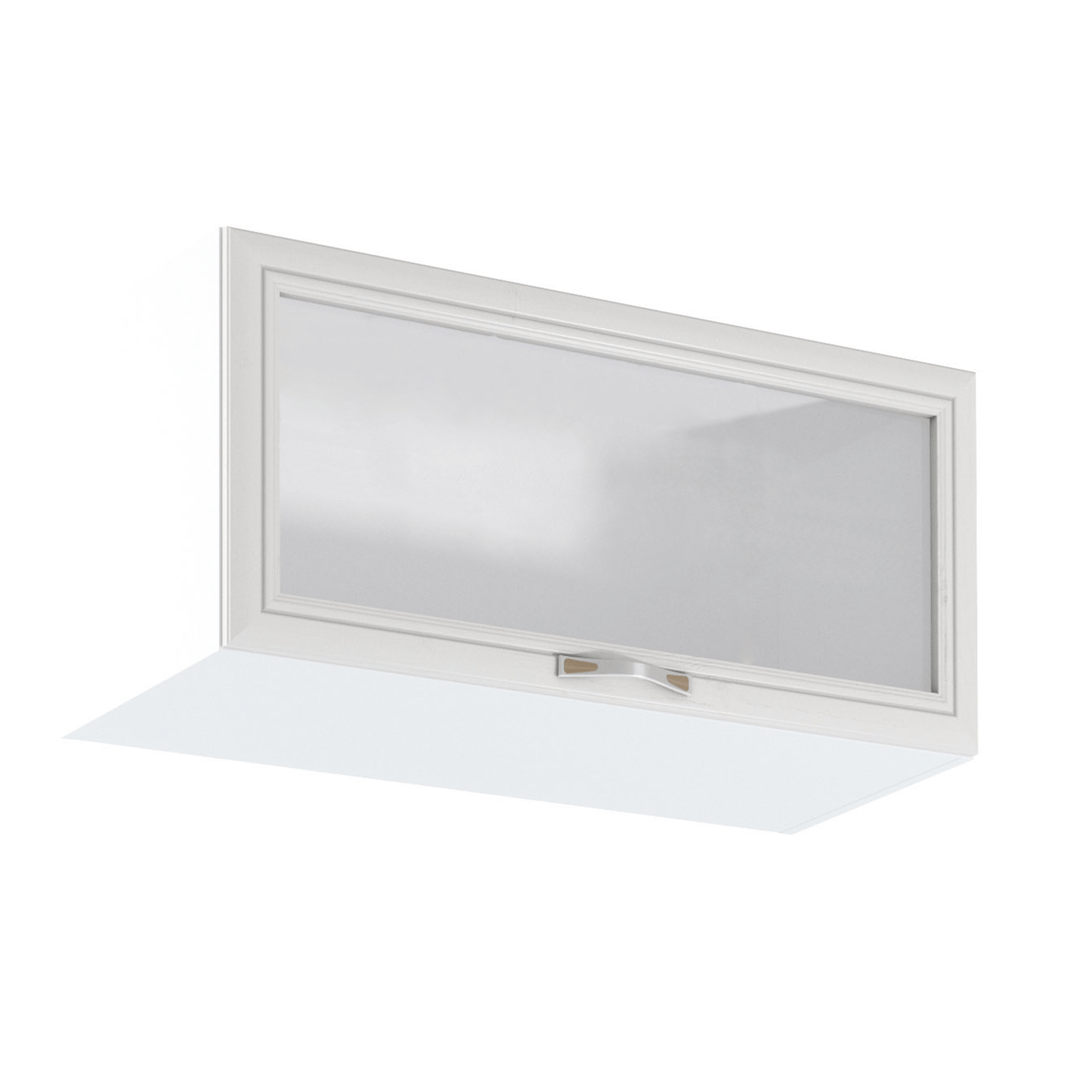 Dulap superior G80KS cu geam, alb/pin Andersen, SICILIA