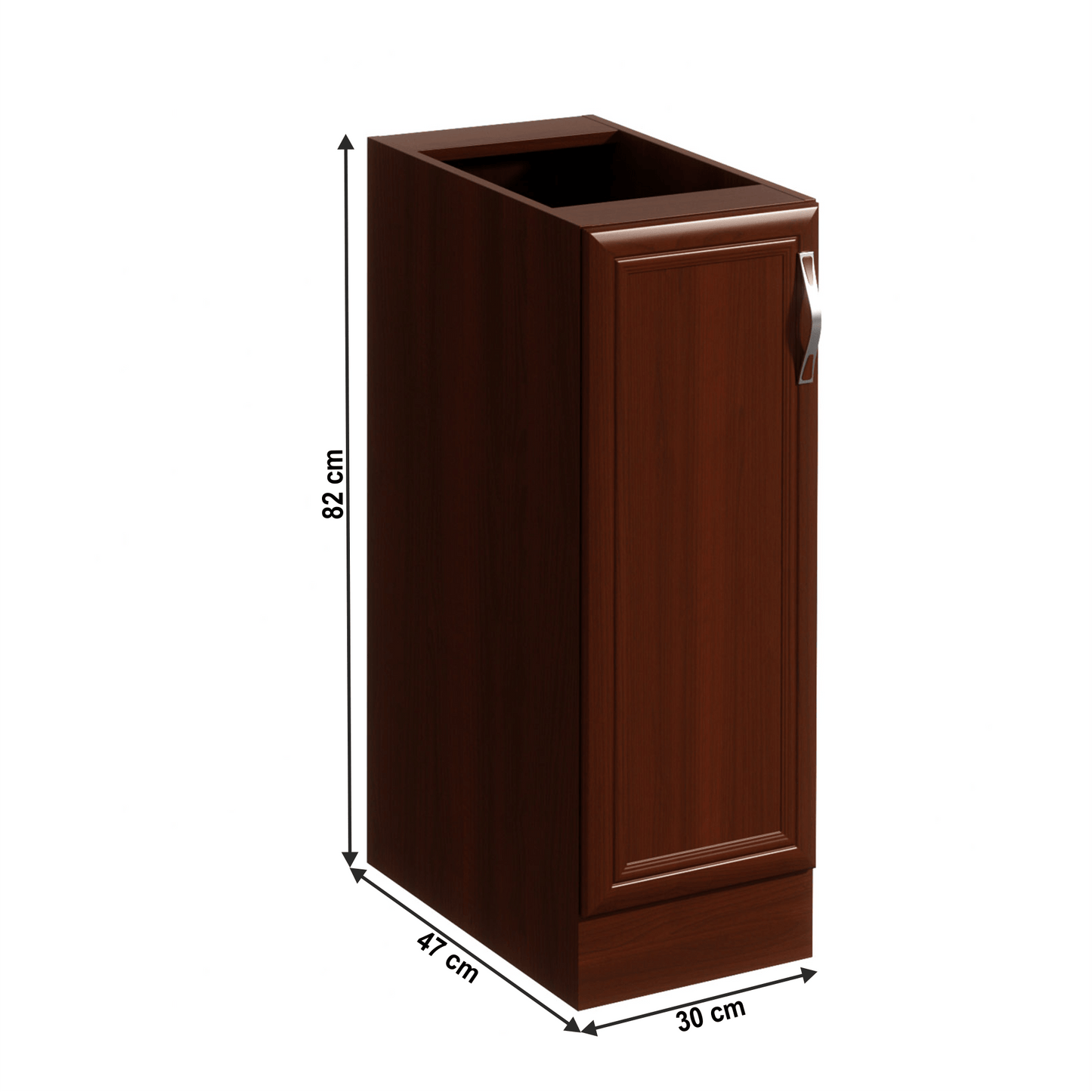 Dulap inferior D30, model stânga, nuc Milano, SICILIA