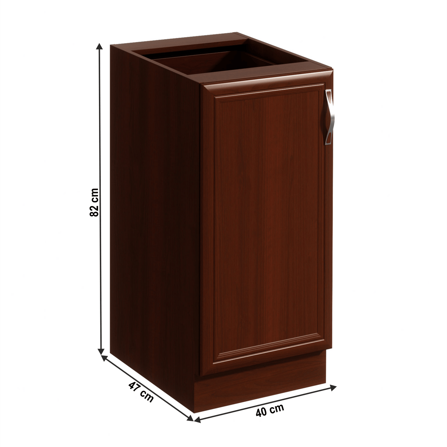 Dulap inferior D40, model stânga, nuc Milano, SICILIA