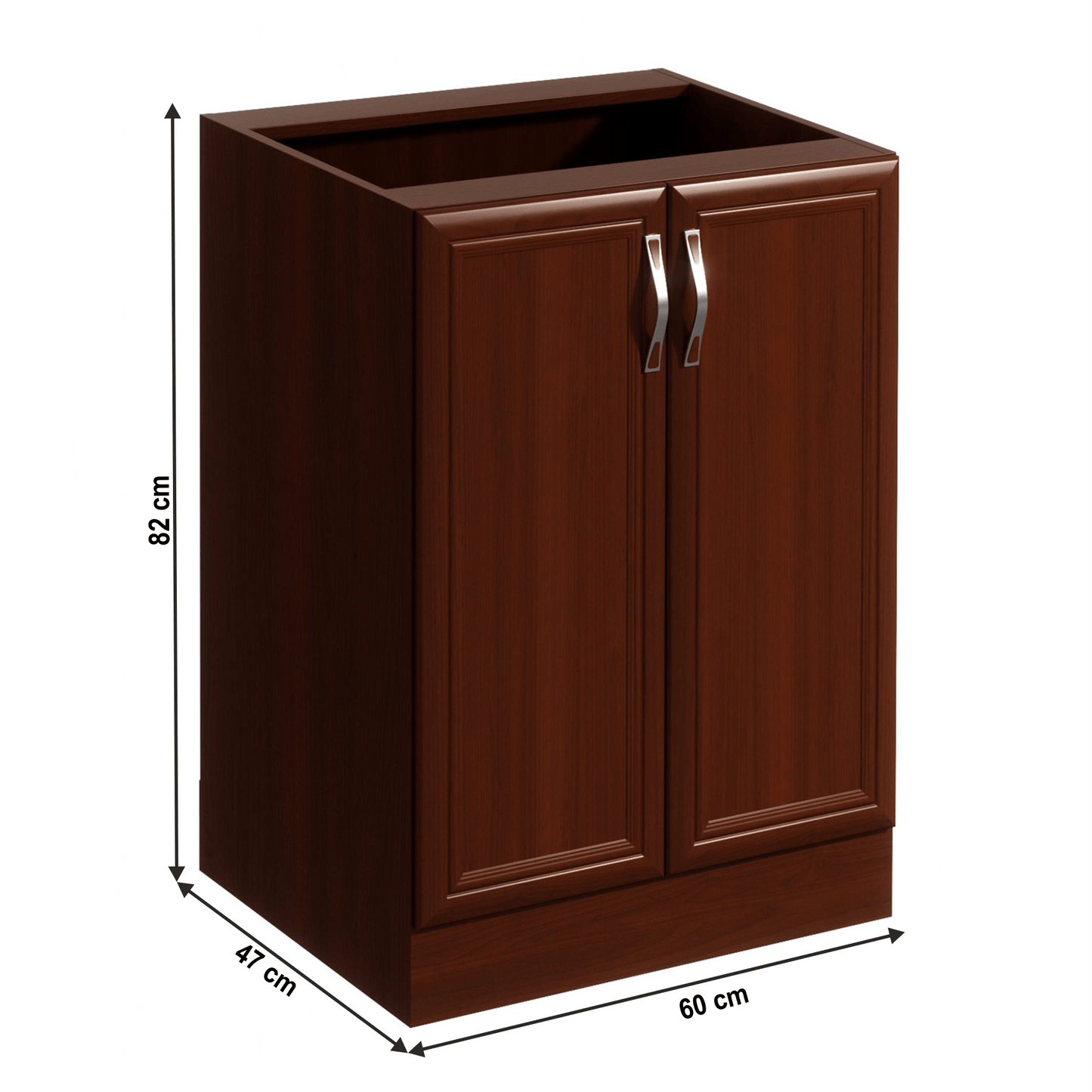 Dulap inferior D60 cu 2 uşi, nuc Milano, SICILIA