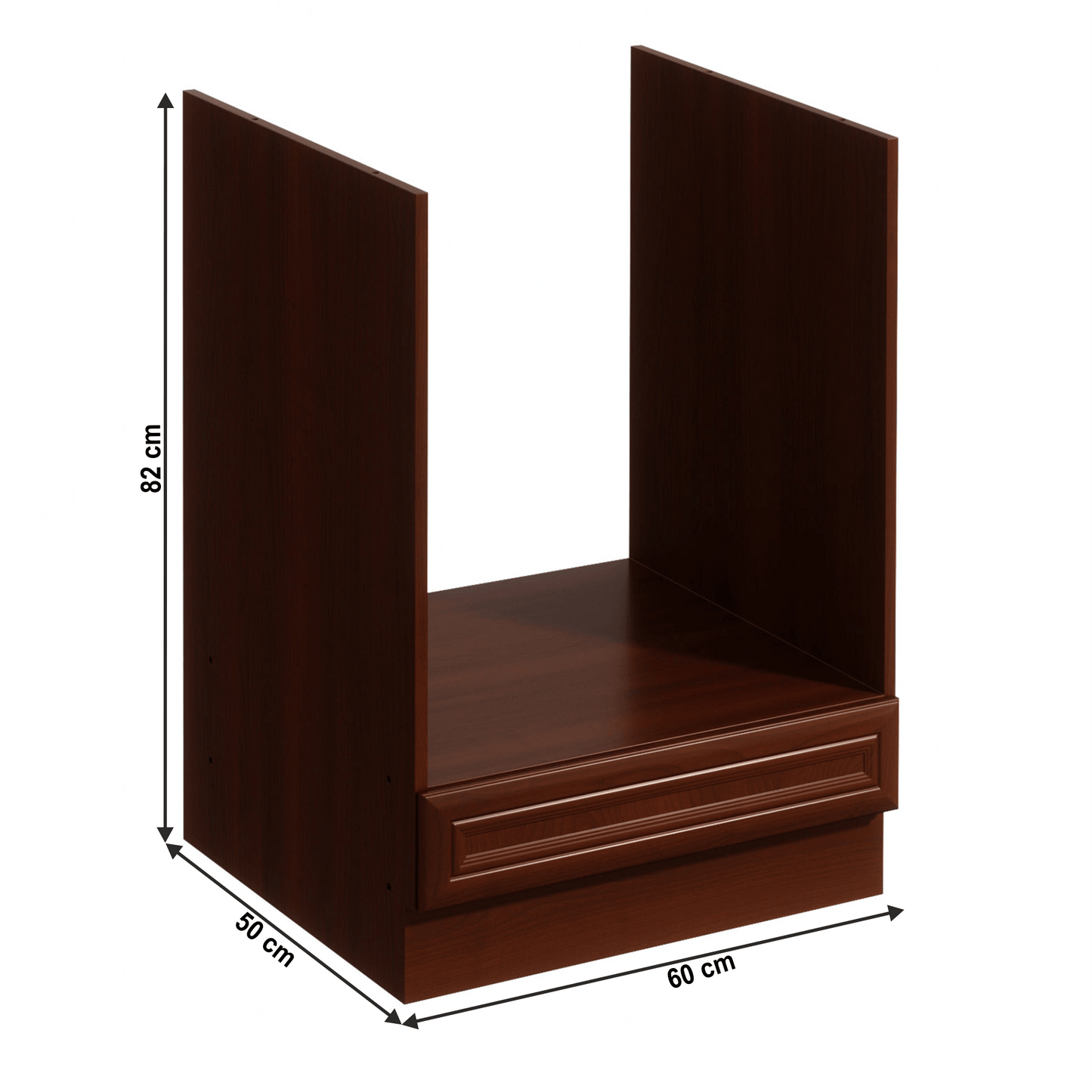 Dulap inferior D60ZK pentru electrocasnice încorporate, nuc Milano, SICILIA