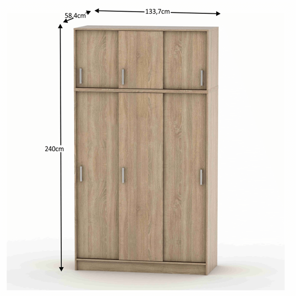 Dulap, stejar sonoma, BETTY 4 BE04-010-00