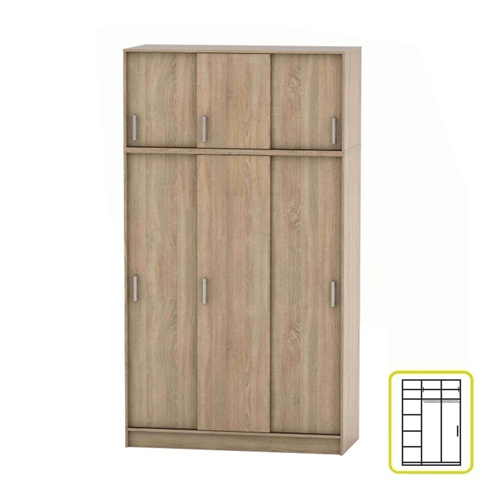 Dulap, stejar sonoma, BETTY 4 BE04-010-00