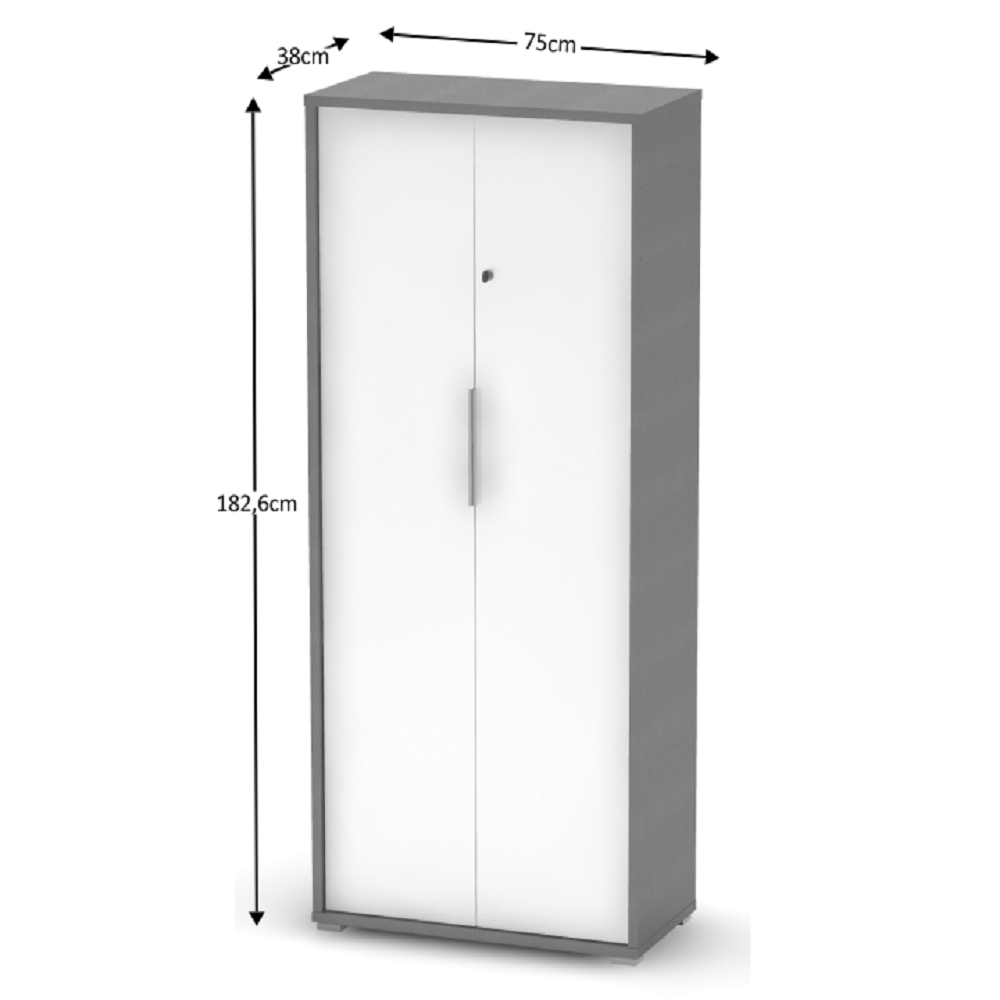 Dulap cu încuietoare, grafit/alb, RIOMA NEW TIPUL 31