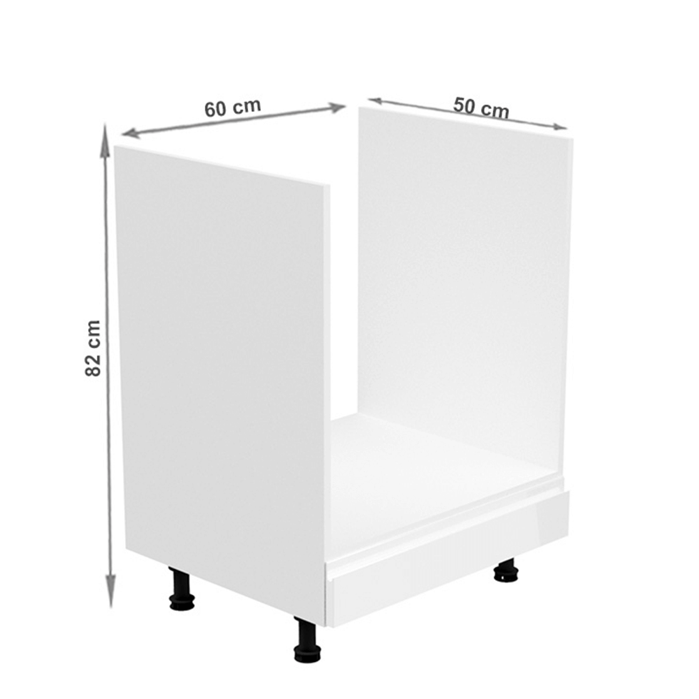 Dulap pentru aparate de uz casnic, alb/alb luciu extra ridicat, AURORA D60ZK