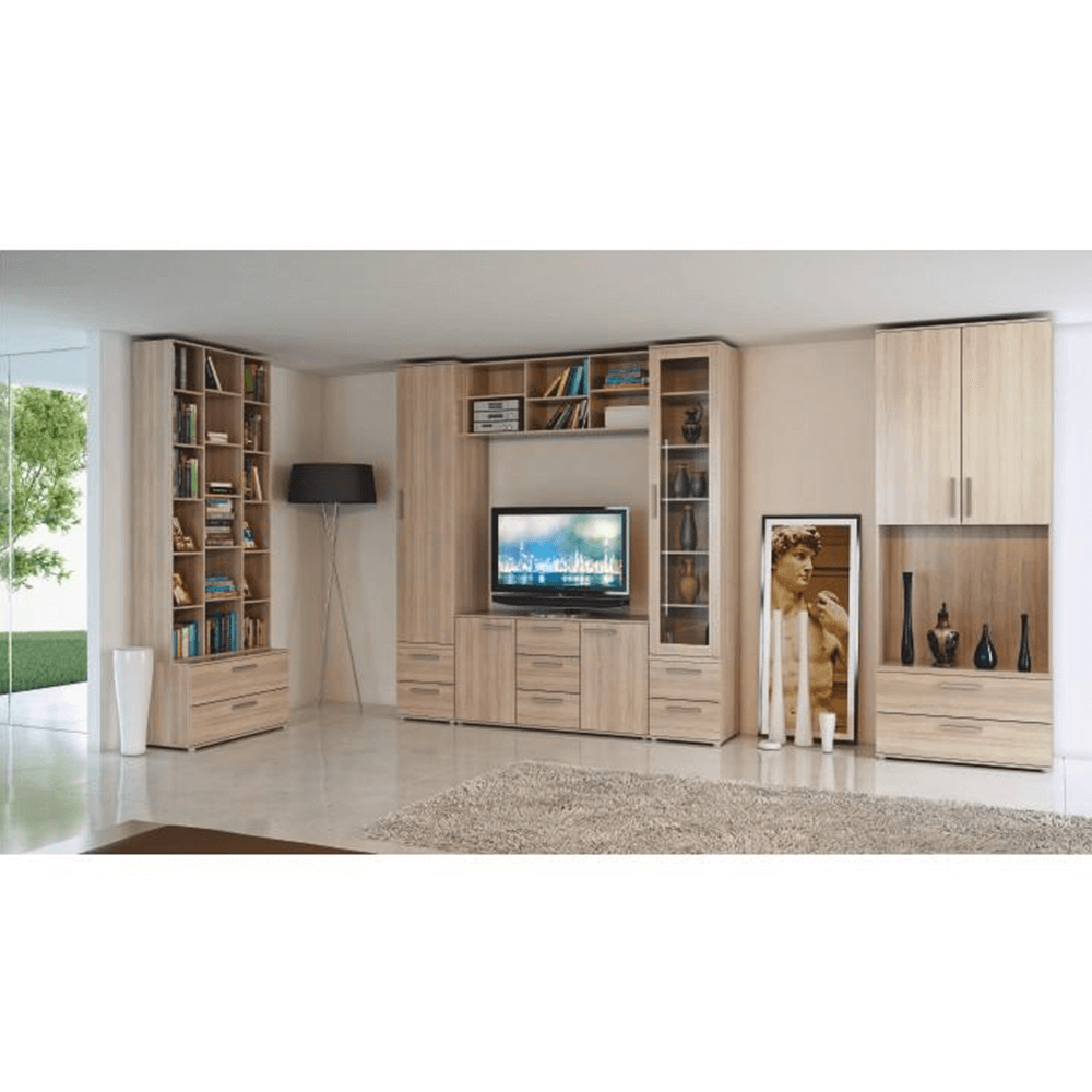 Dulap mic cu 2 sertare, PAL melaminat, stejar sonoma, DUNAJ TYP 8