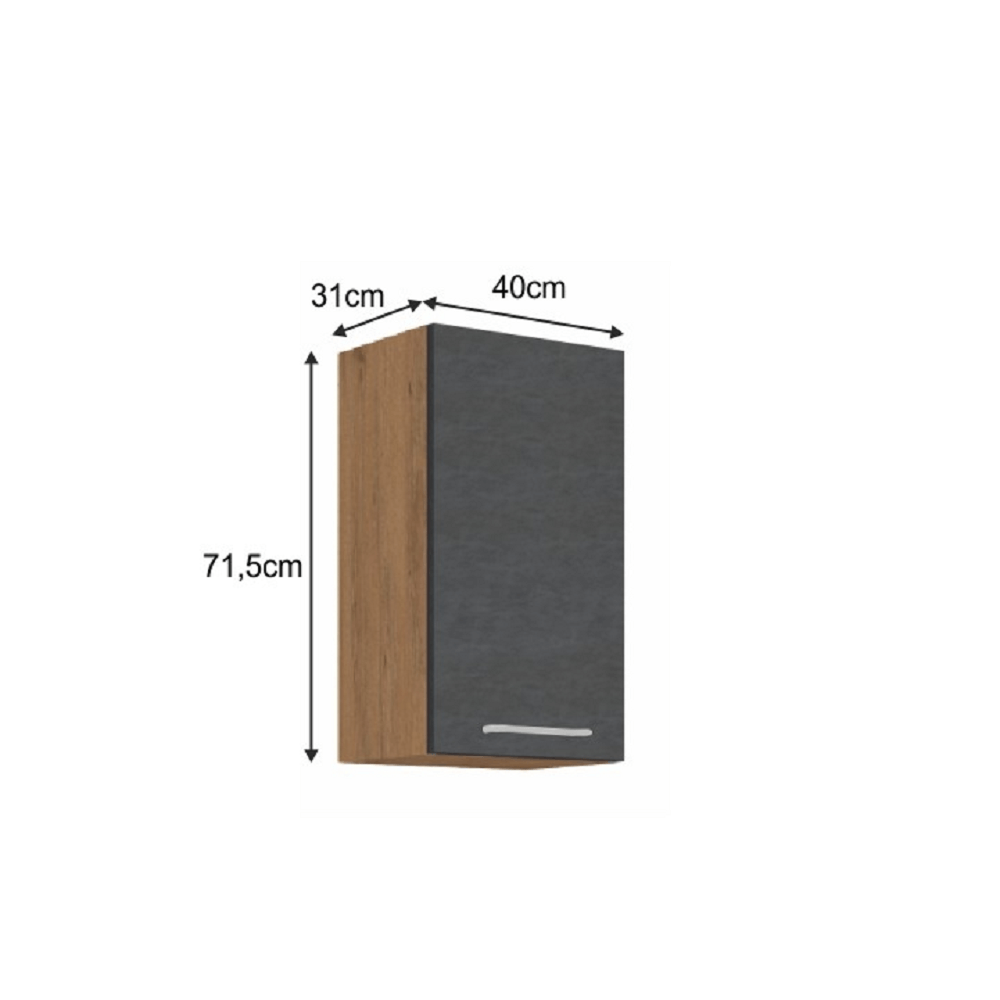 Dulap superior, stejar lancelot/gri mat, VEGA 40 G-72 1F