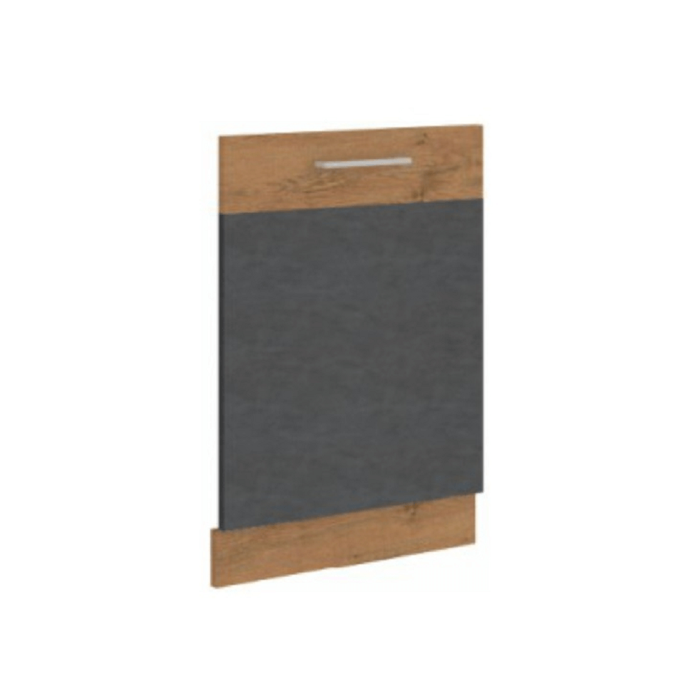 Uşă pentru maşina de spălat vase încorporată, gri mat/stejar lancelot, VEGA ZM 713x596