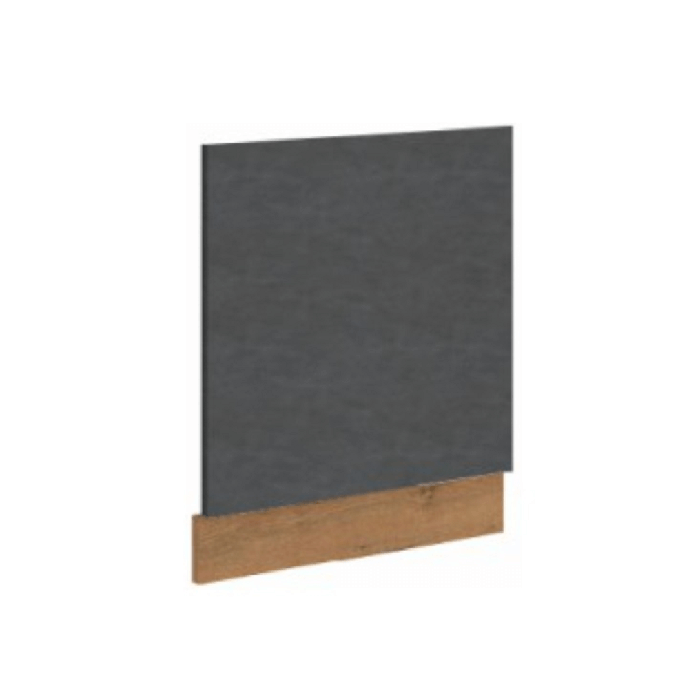 Uşă pentru maşina de spălat vase încorporată, gri mat/stejar lancelot, VEGA ZM 570x596