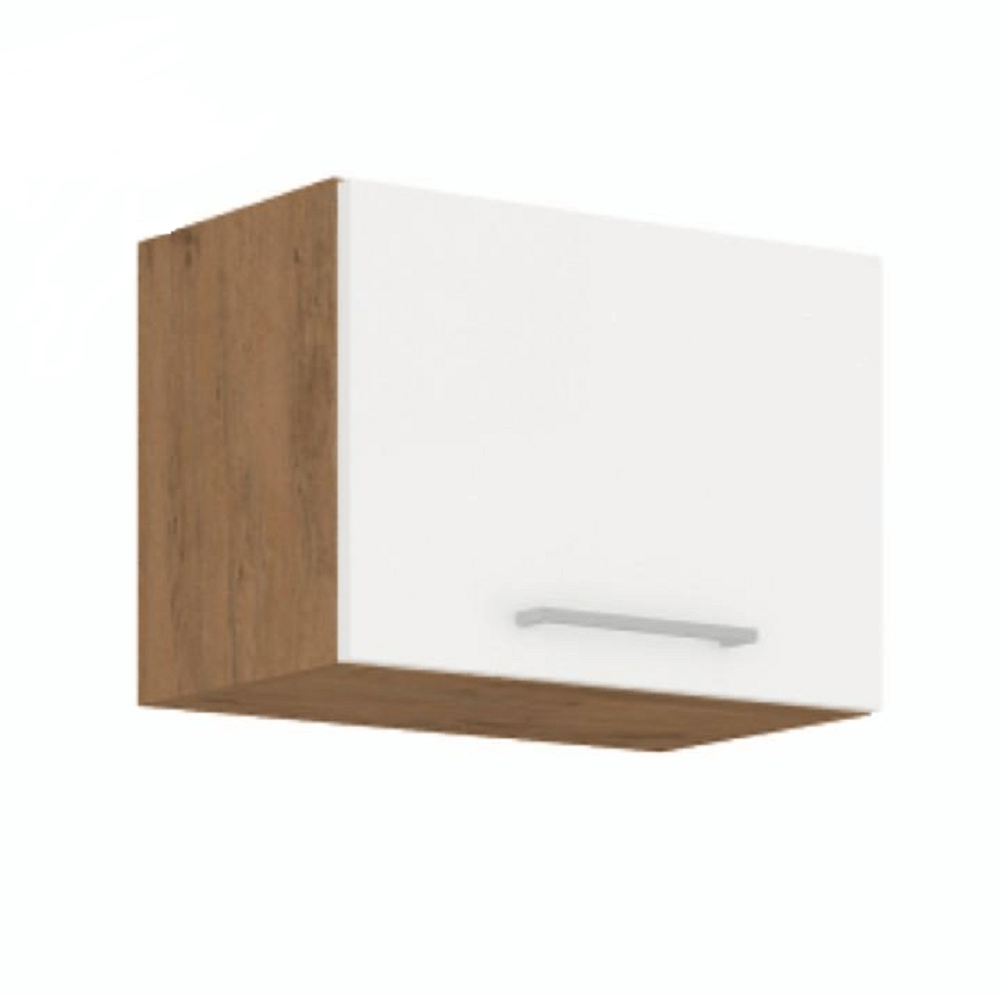 Cabinet superior, stejar Lancelot/alb extra lucios HG, VEGA 50 GU-36 1F