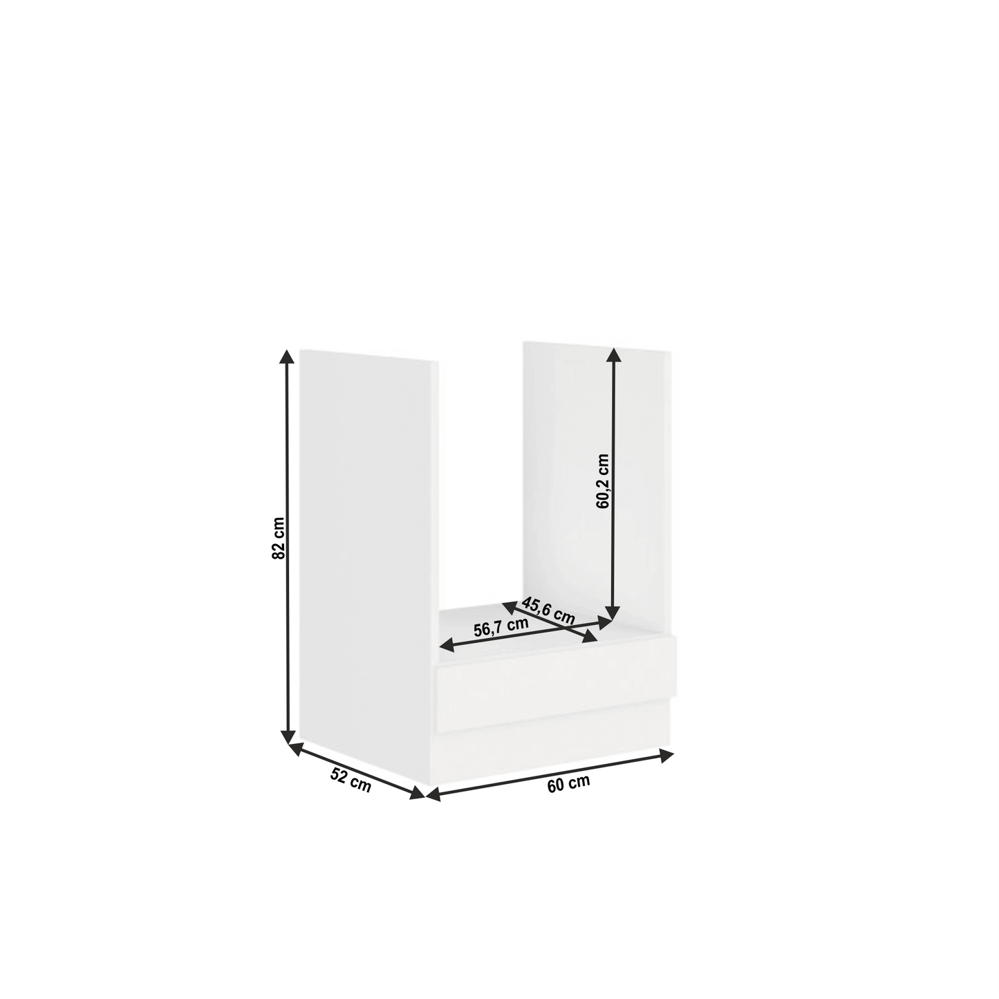 Dulap pentru aragaz, alb, SPLIT 60 DG BB