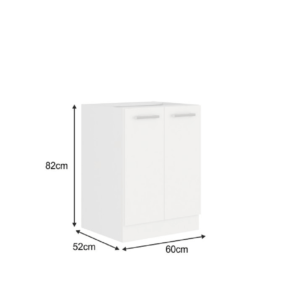 Dulap inferior, alb, SPLIT 60 D 2F BB