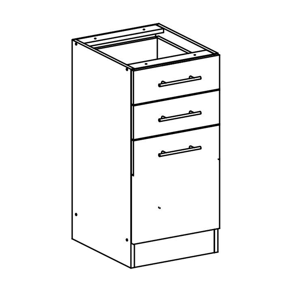 Dulap inferior combinat, alb, FABIANA S-40SZ2