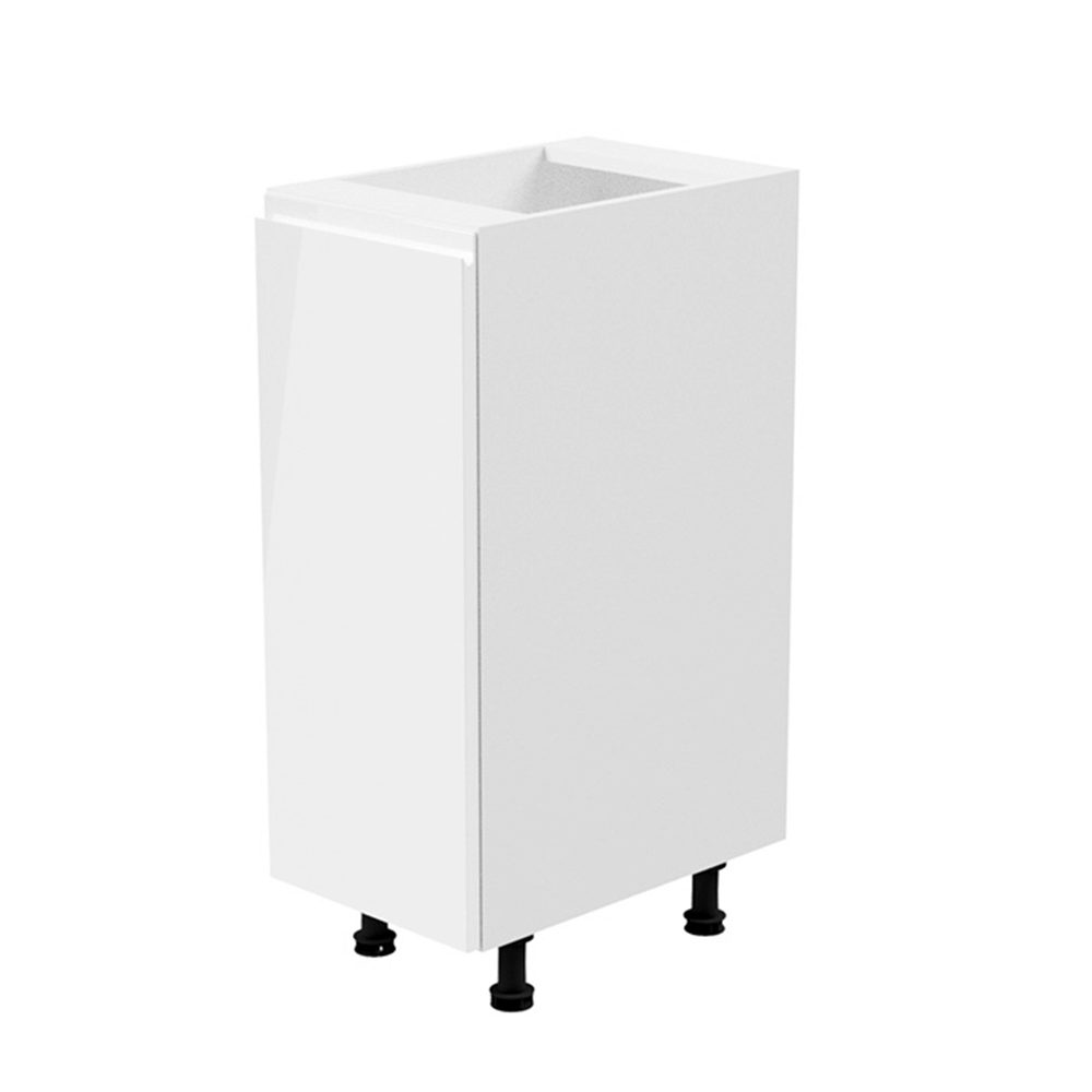 Dulap inferior, alb/alb extra lucios, de stânga, AURORA D31