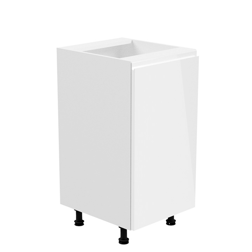 Dulap inferior, alb/alb extra lucios, de dreapta, AURORA D41