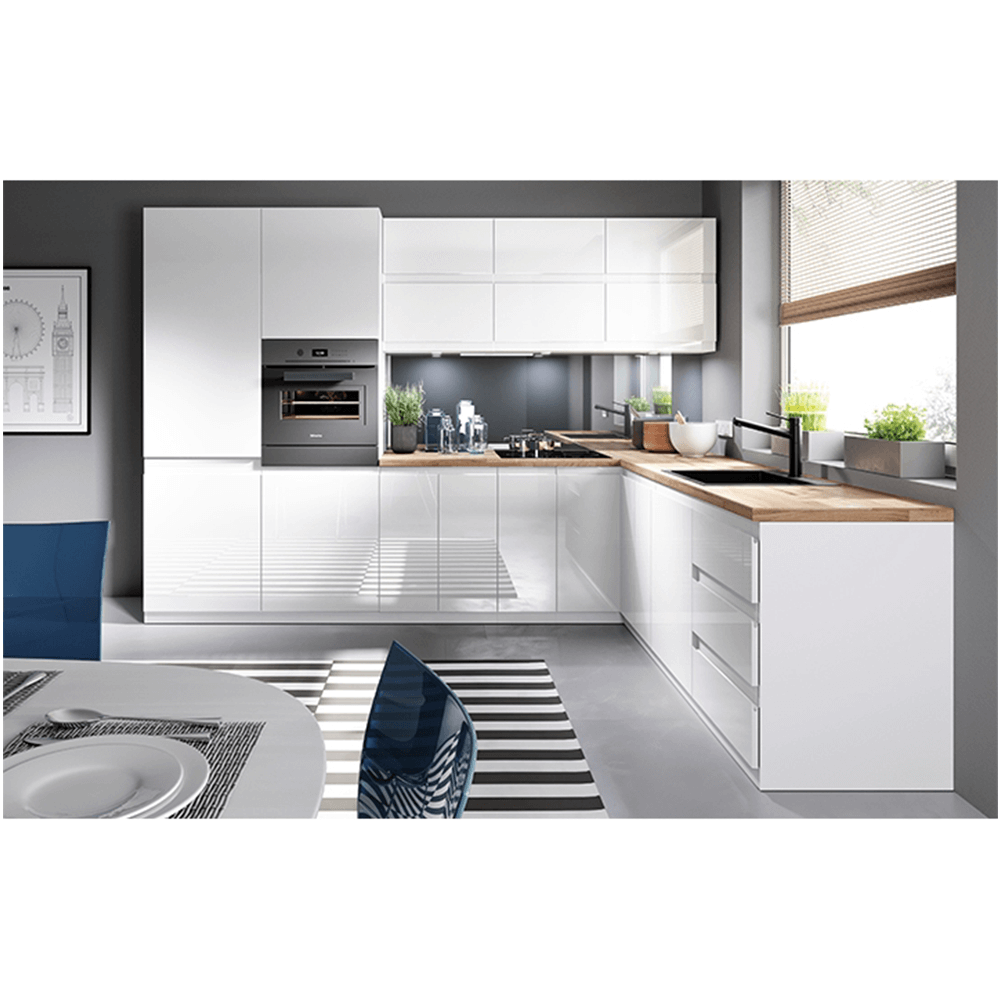 Dulap inferior, alb/alb luciu extra ridicat, AURORA D60S4