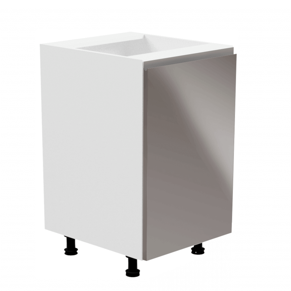 Dulap inferior, alb/gri extra lucios, dreapta, AURORA D601F