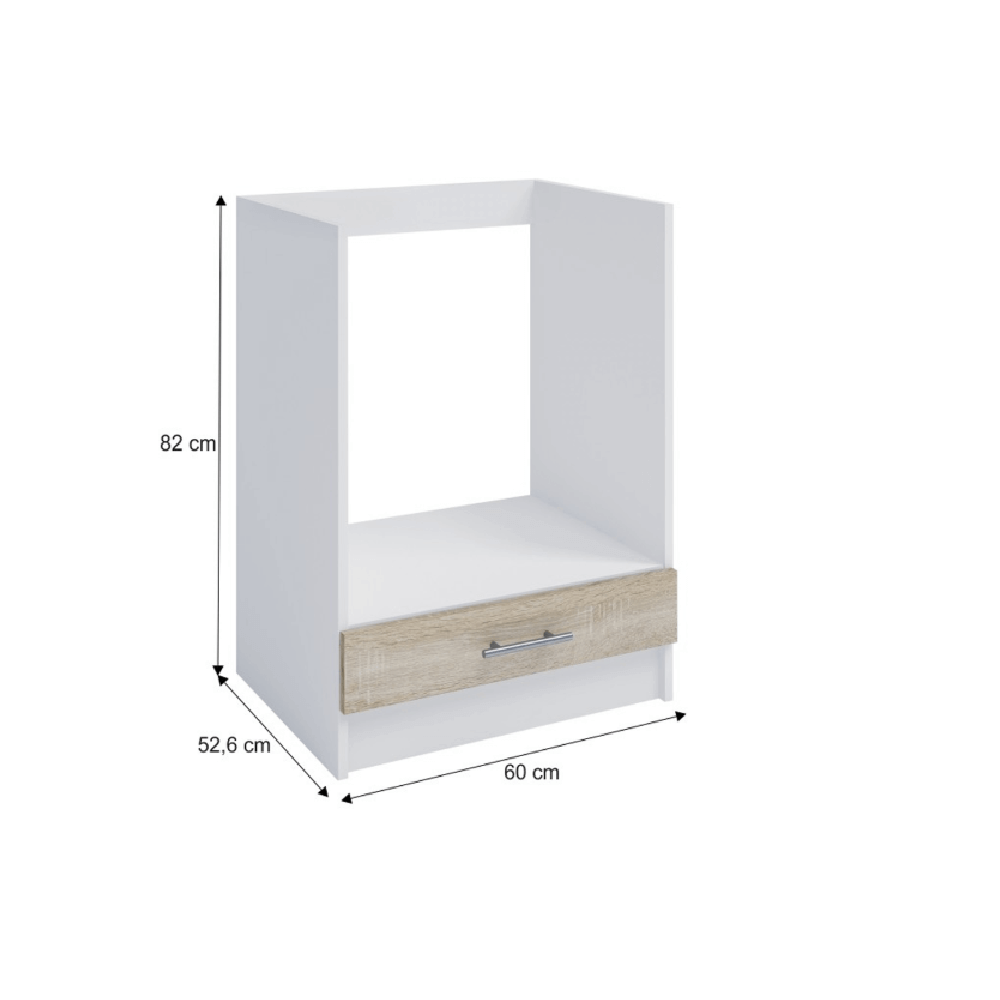 Dulap inferior, stejar sonoma/alb, FABIANA S - 60KU