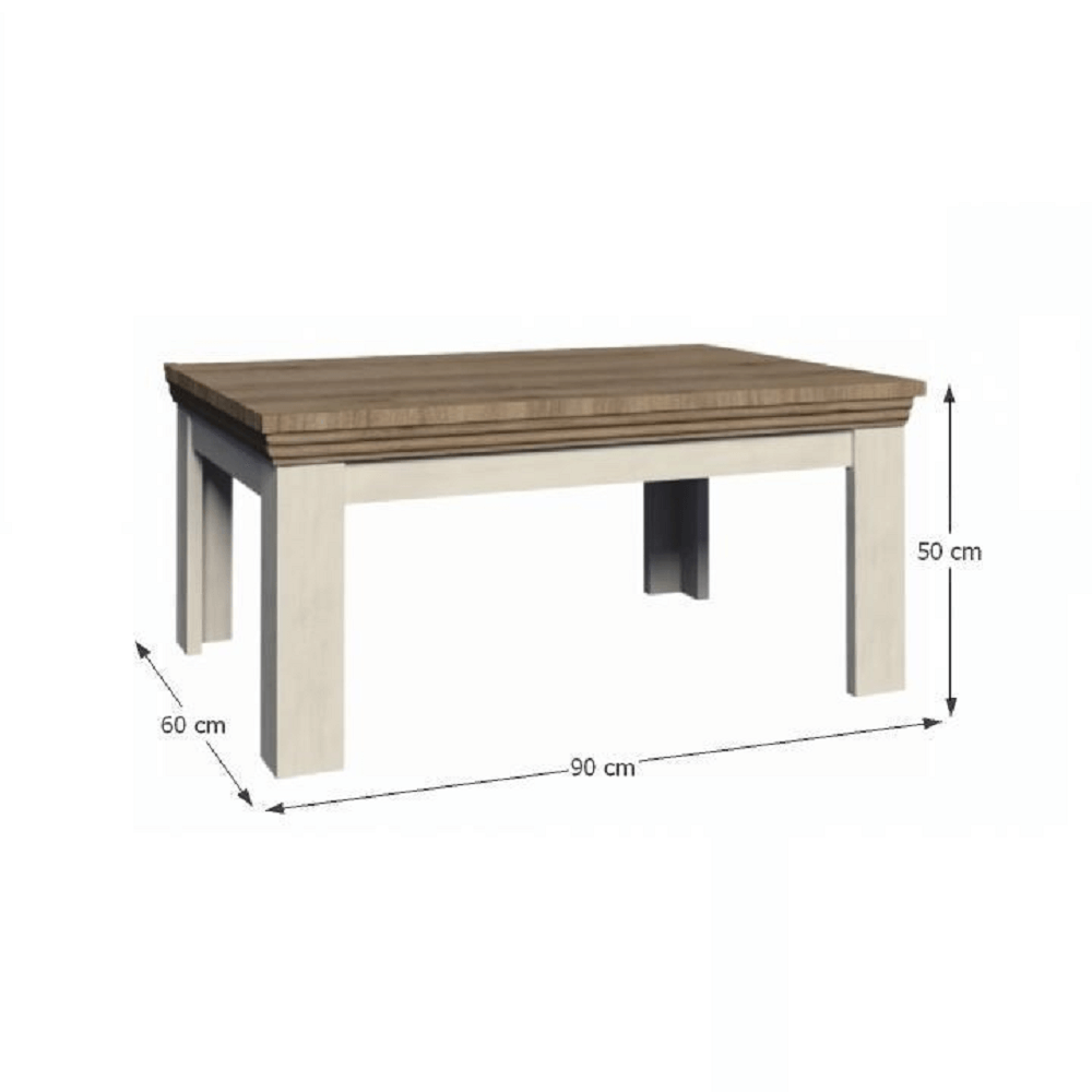 Măsuţă de cafea, pin nordic/stejar sălbatic, ROYAL LN