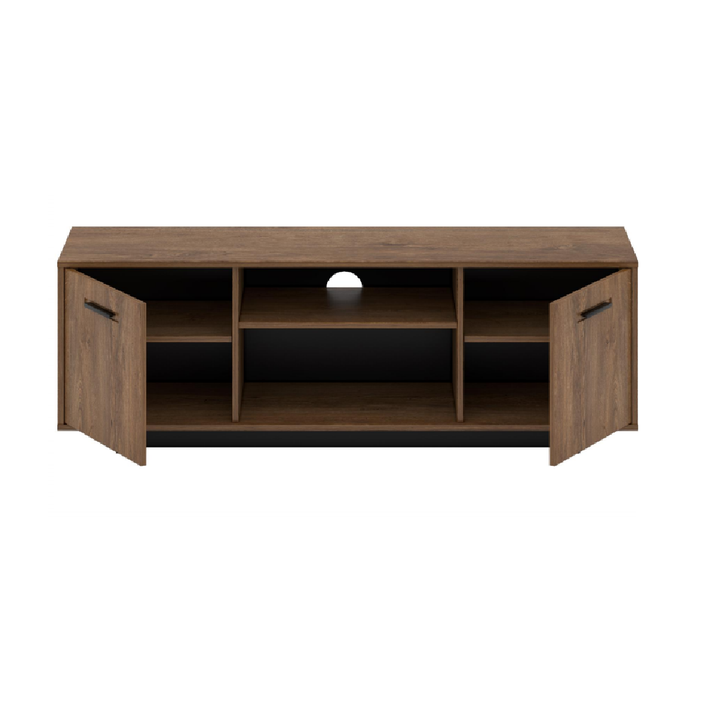 Masă RTV, stejar bolzano / negru, DELIS B