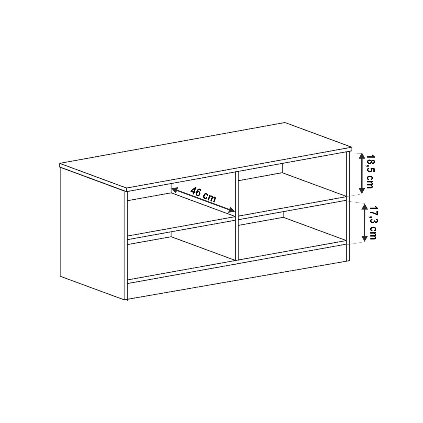 Masă TV/dulap, stejar lefkas, TEDY Typ T11