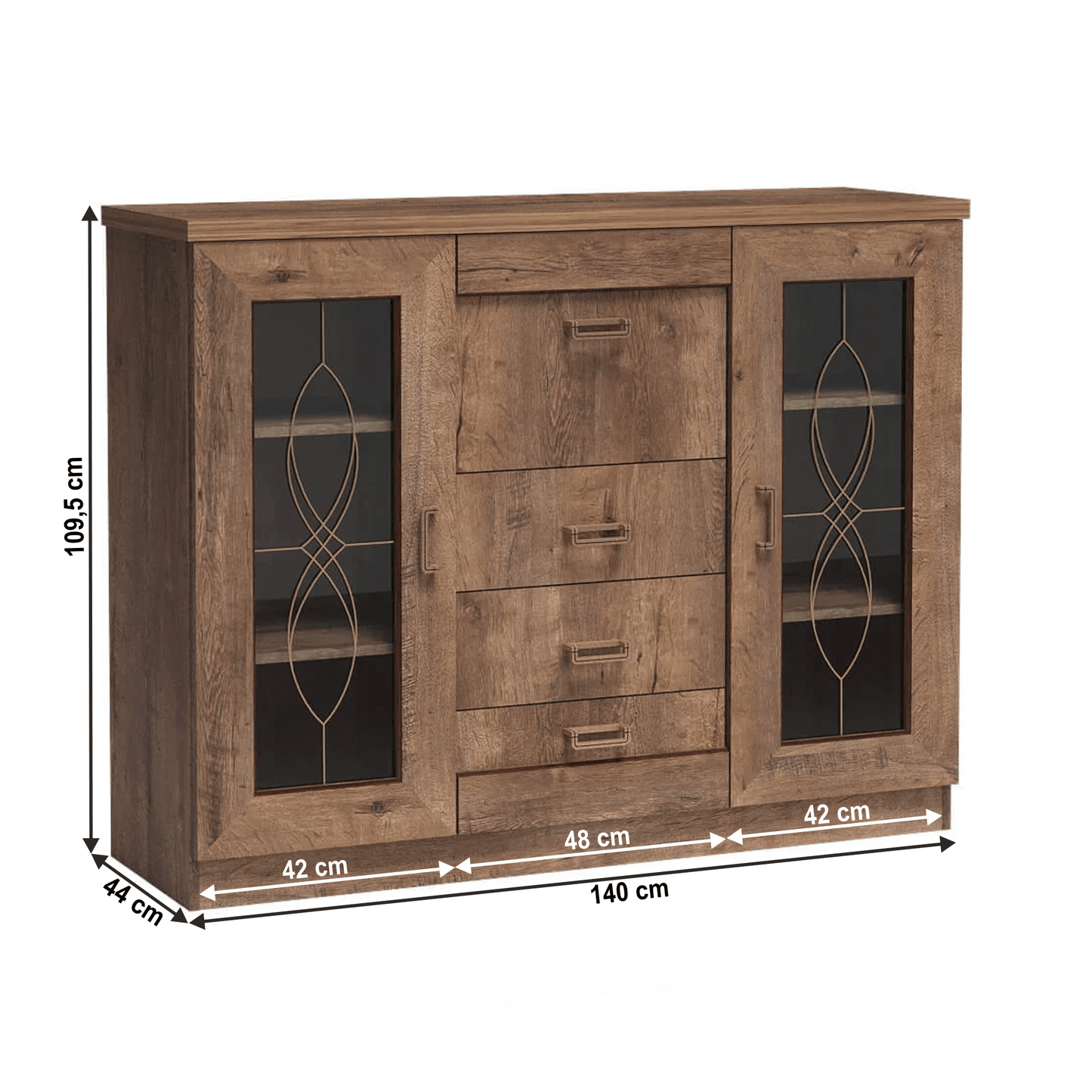 Comodă, stejar lefkas, TEDY TYP T14