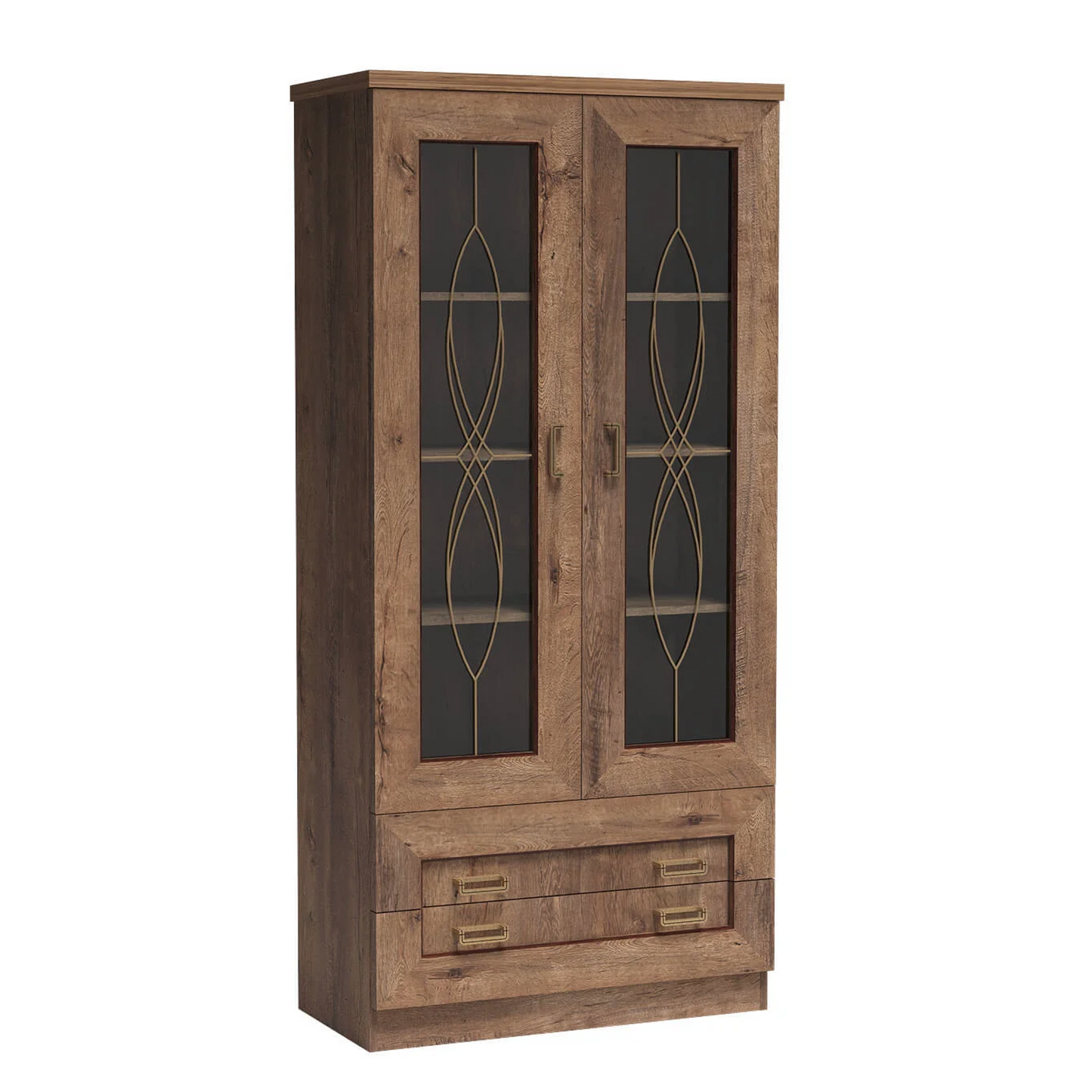 Vitrină, stejar lefkas, TEDY Typ T8