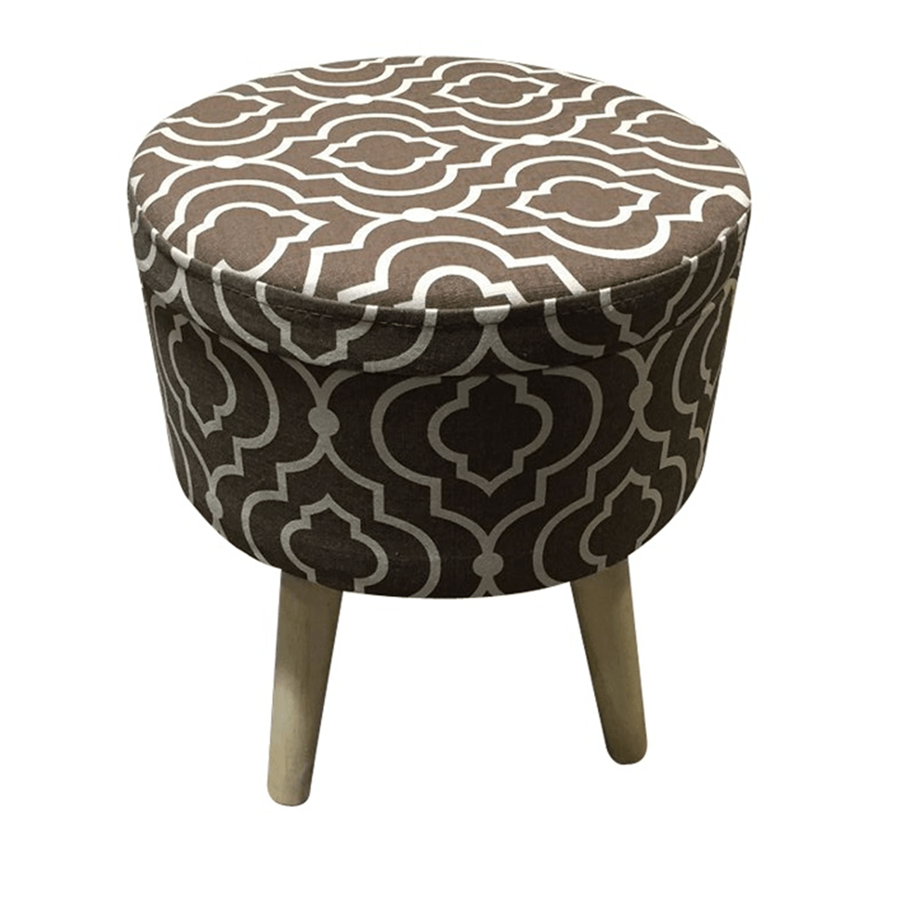 Taburet, maro/alb cu model, DARLA TYP 2