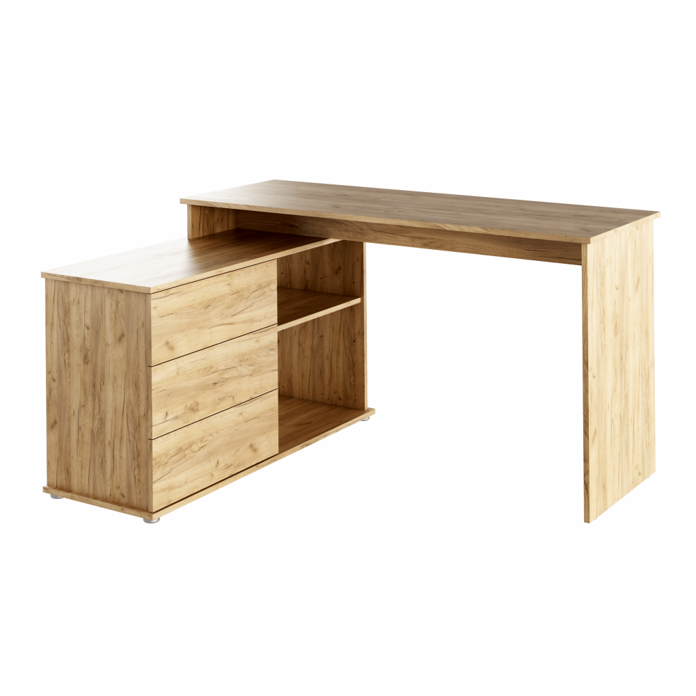 Birou PC universal de colţ, stejar artisan, TERINO