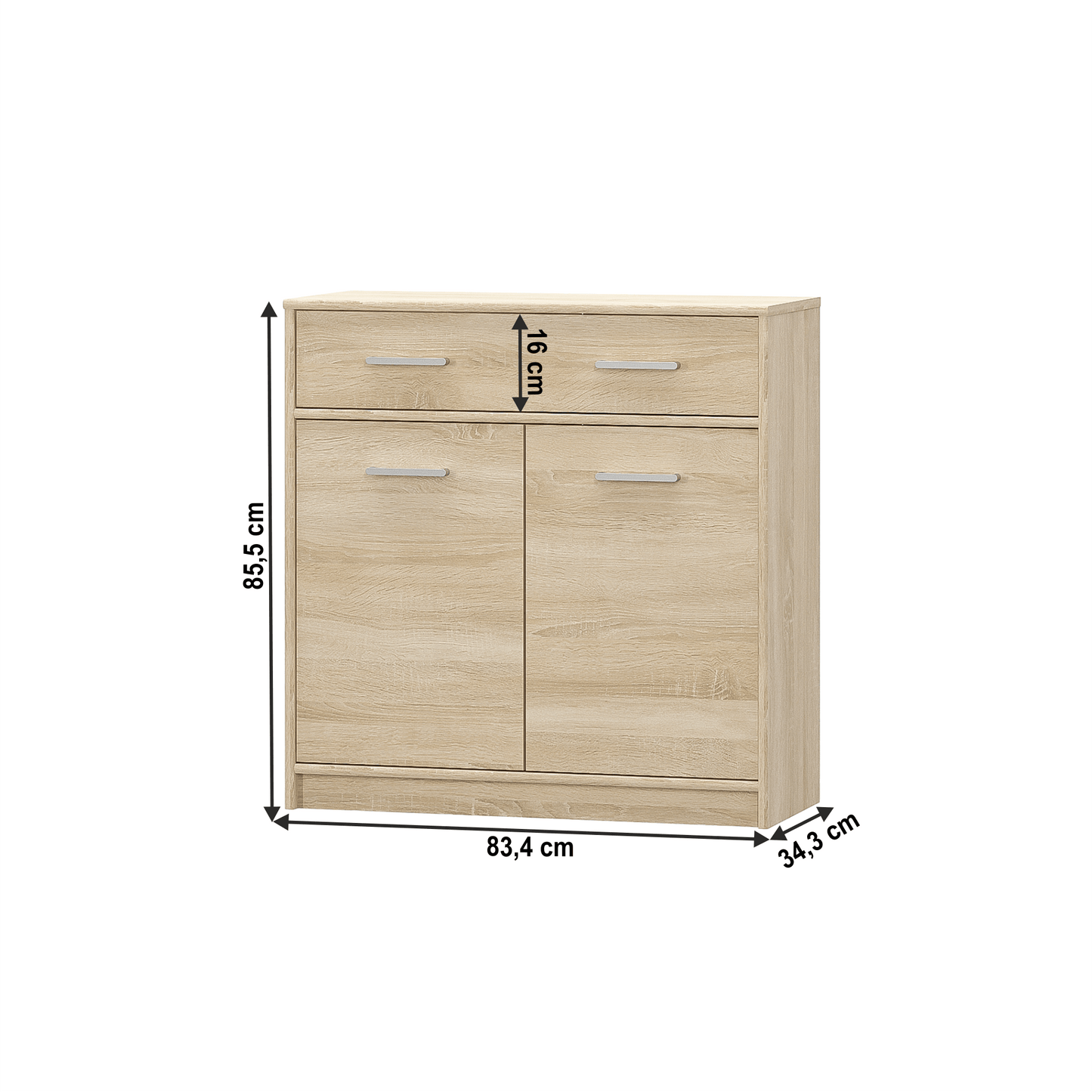 Scrin 2D1S, stejar sonoma, TEYO