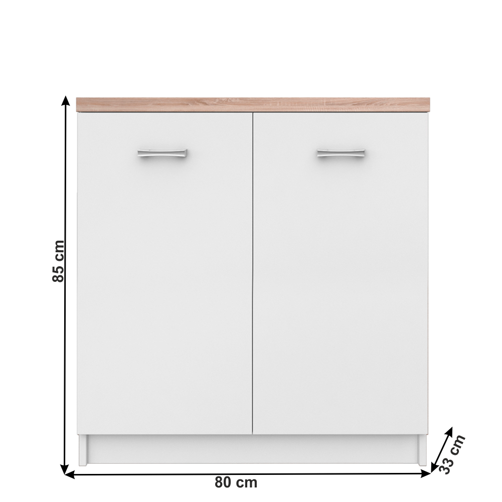 Comodă 2D, alb/stejar sonoma, TOPTY TYP 13