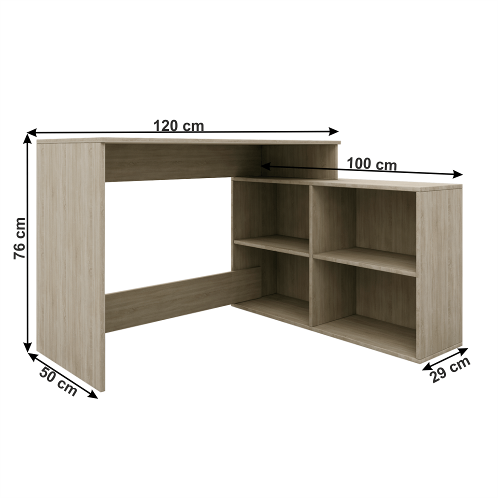 Birou PC, stejar sonoma, universal, KORNER NEW