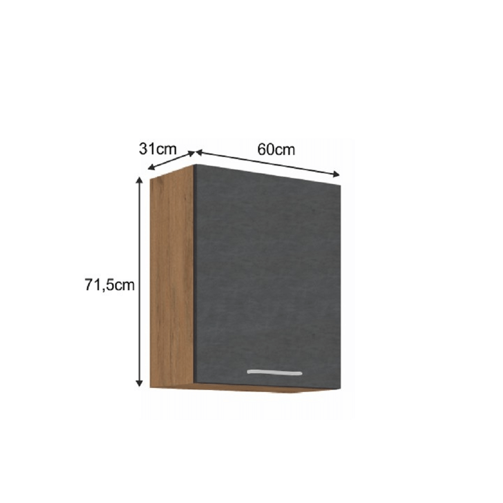 Dulap superior, stejar lancelot/gri mat, VEGA 60 G-72 1F