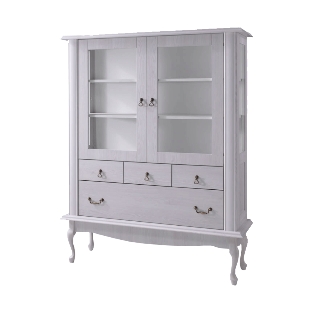 Vitrină DA5, pin alb, VILAR