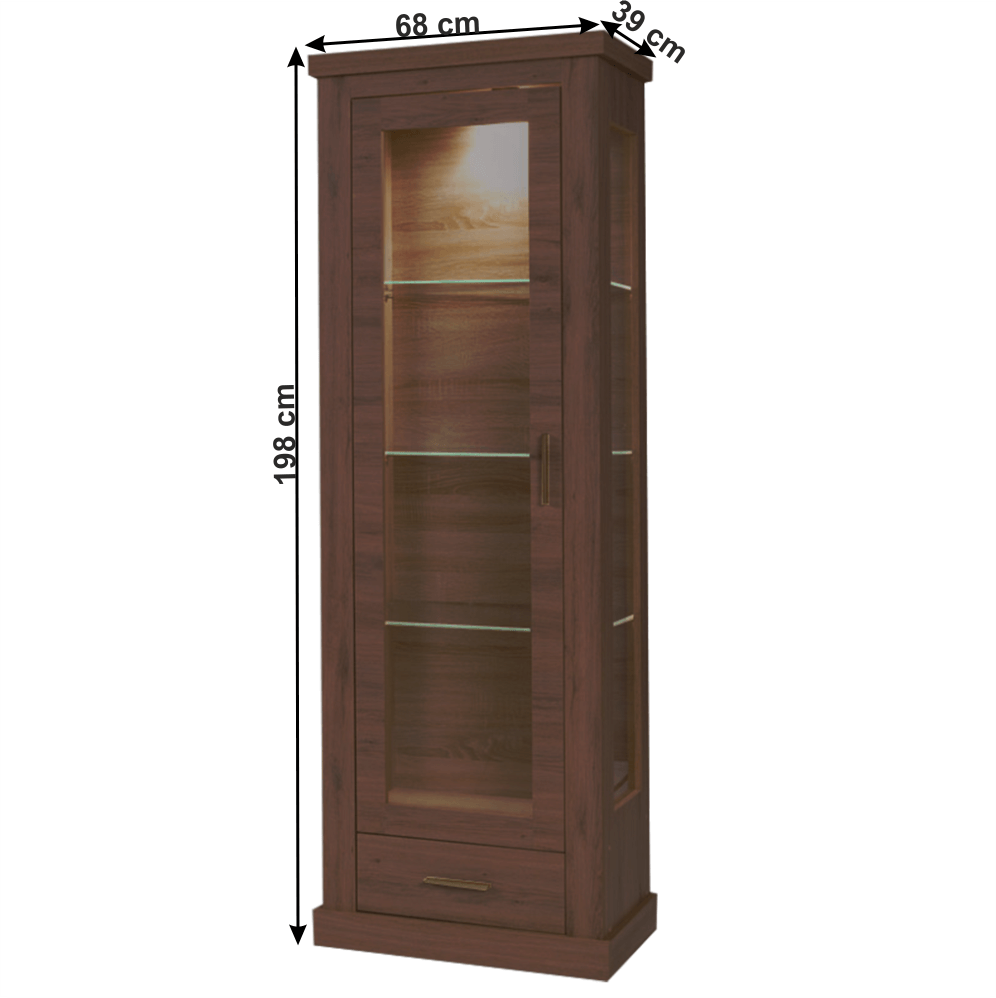 Vitrină AR2, stejar stirling, HILARD